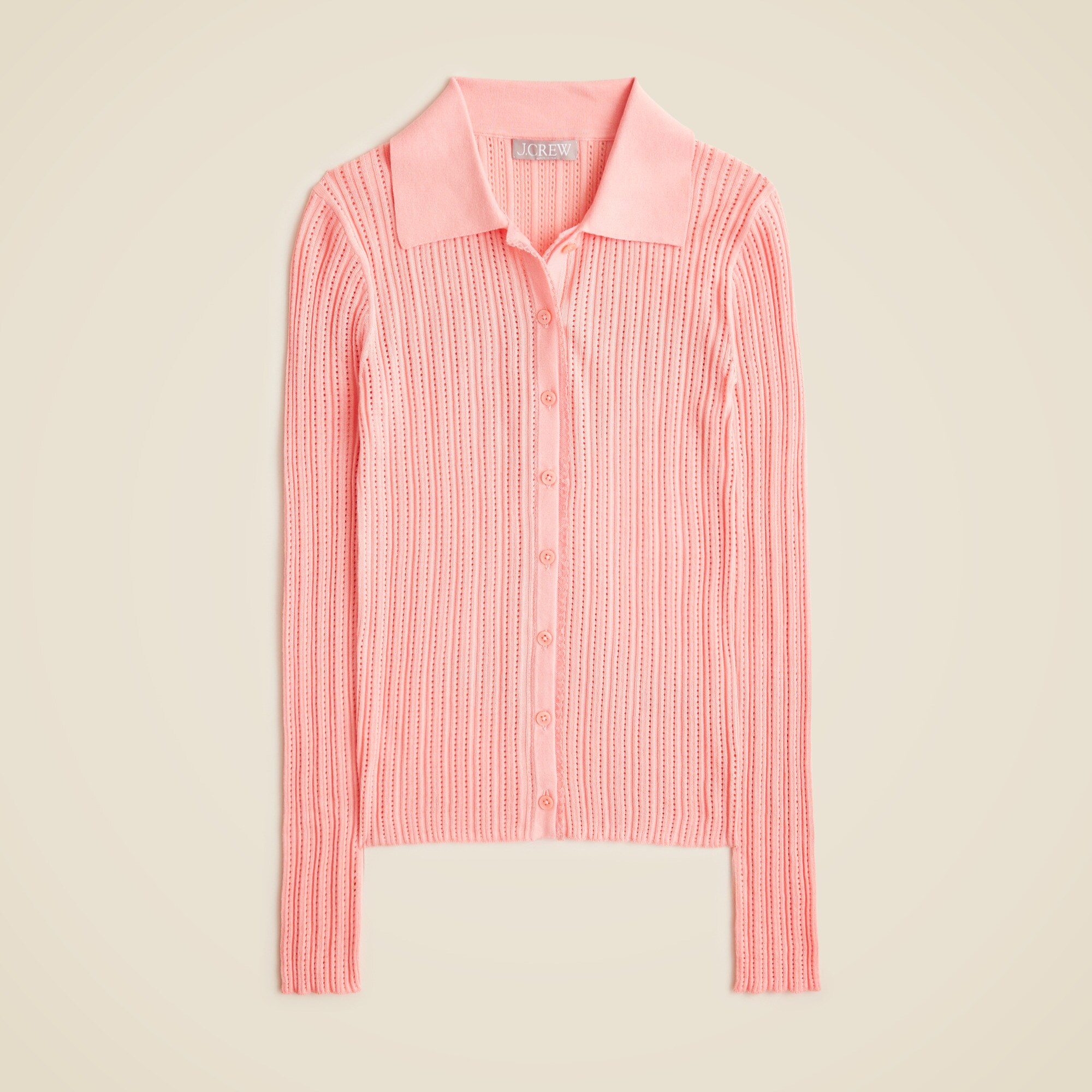 Ribbed tulle-trim sweater-tee in premium ultra-fine cotton
