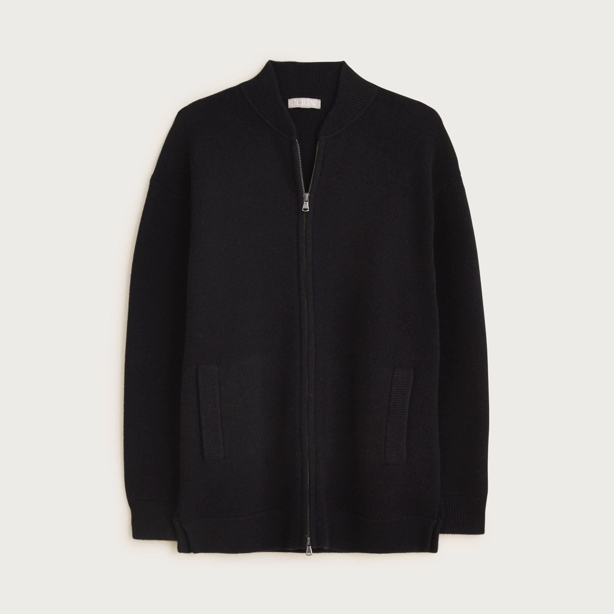 Full-zip flight sweater-jacket