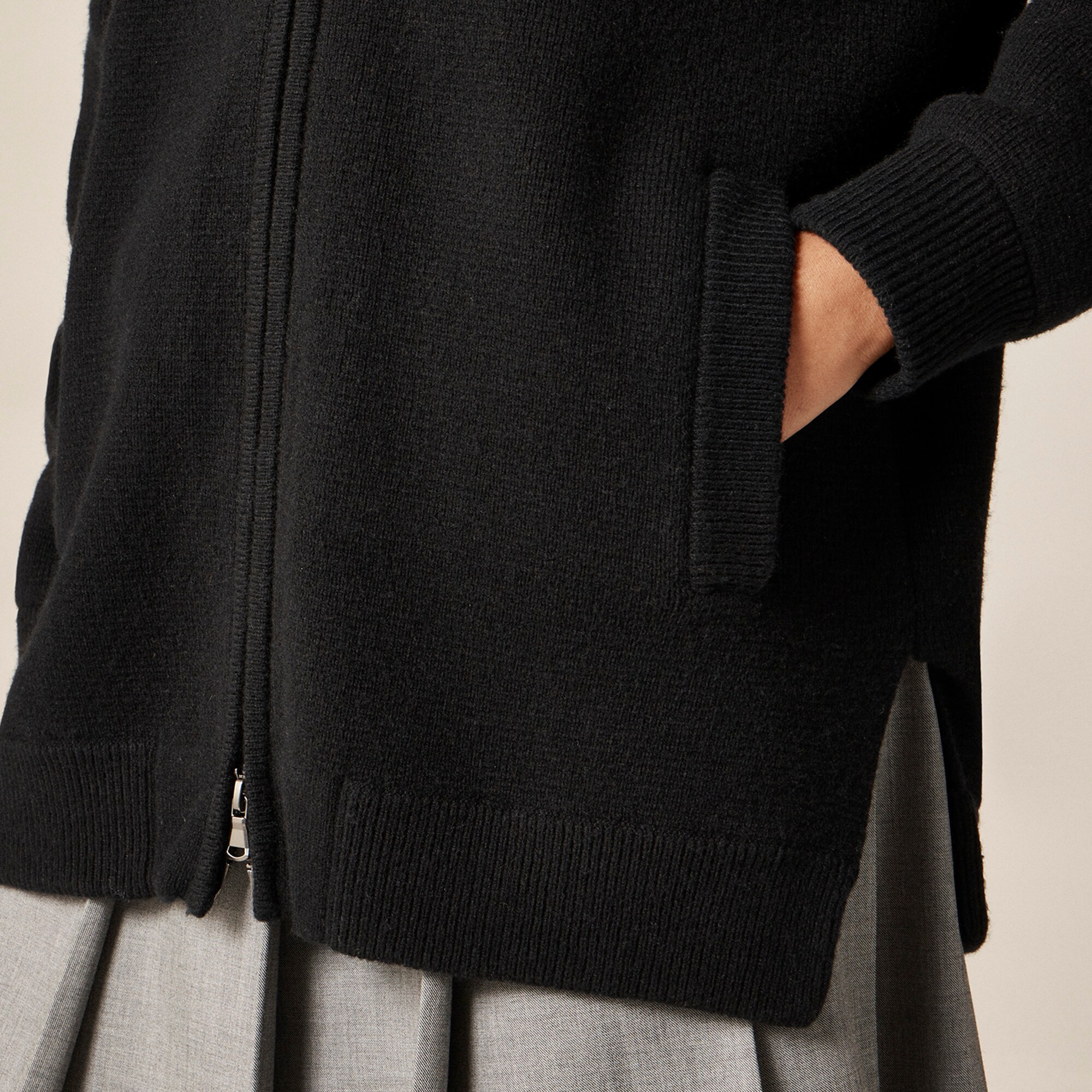 Full-zip flight sweater-jacket