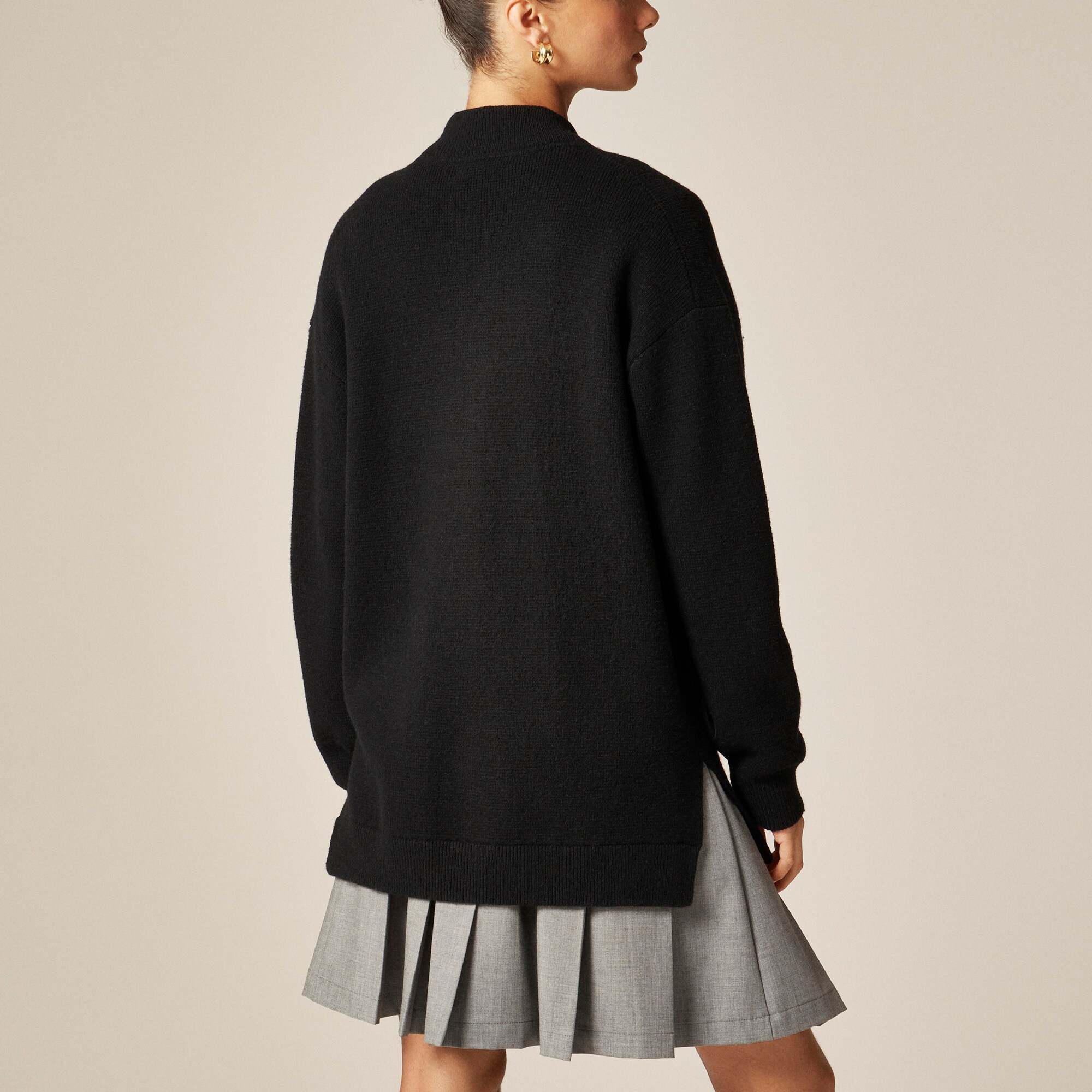 Full-zip flight sweater-jacket