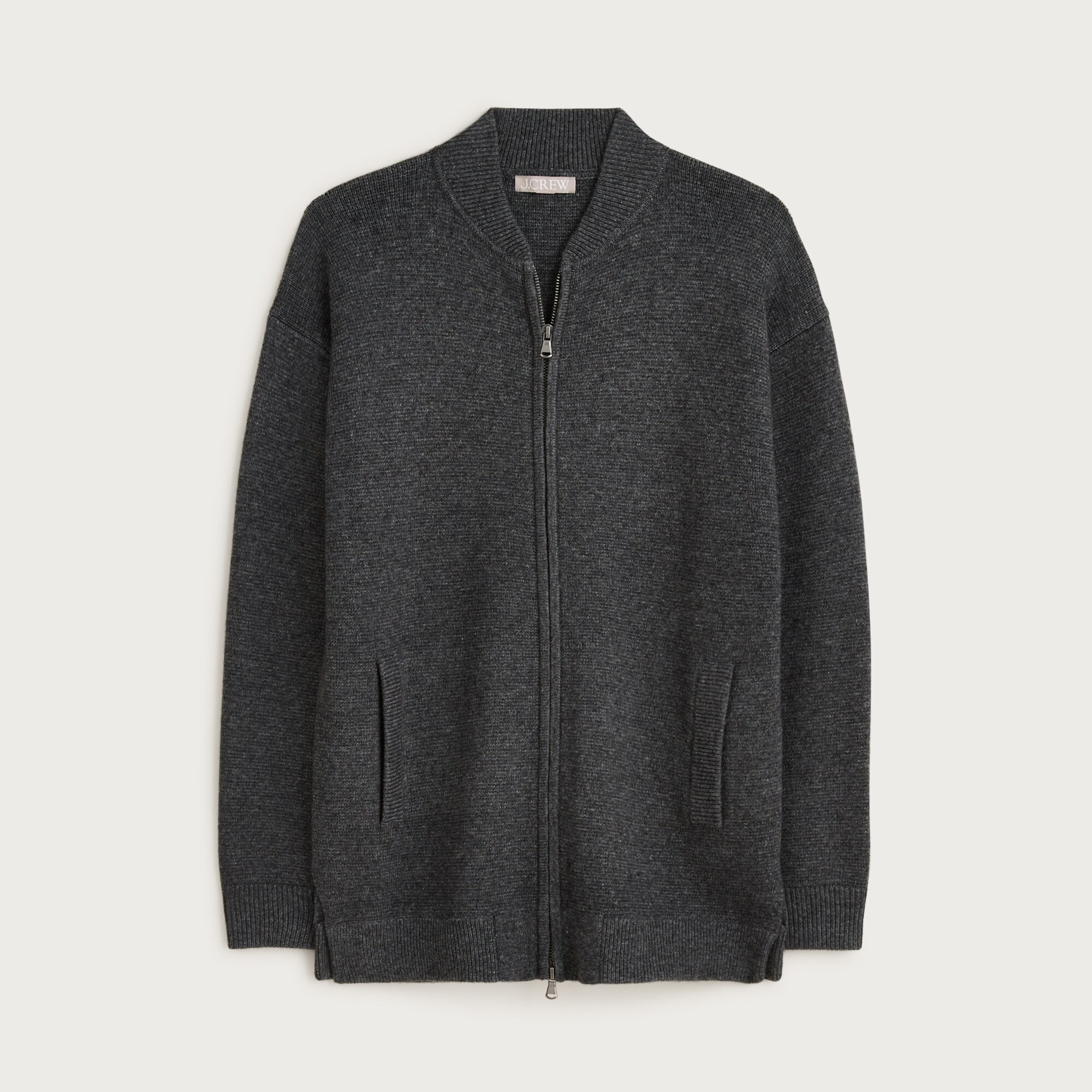 Full-zip flight sweater-jacket