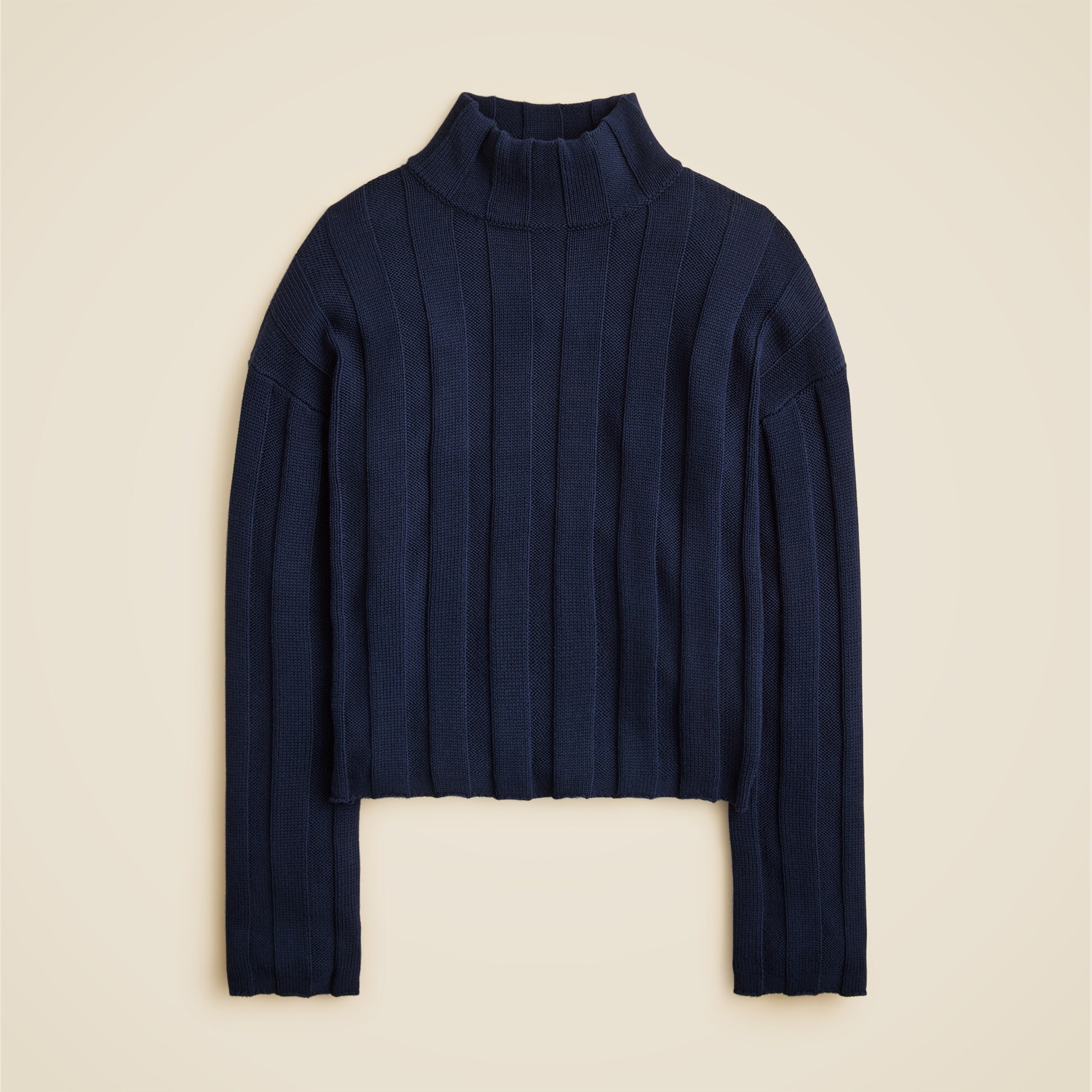 Ribbed mockneck sweater