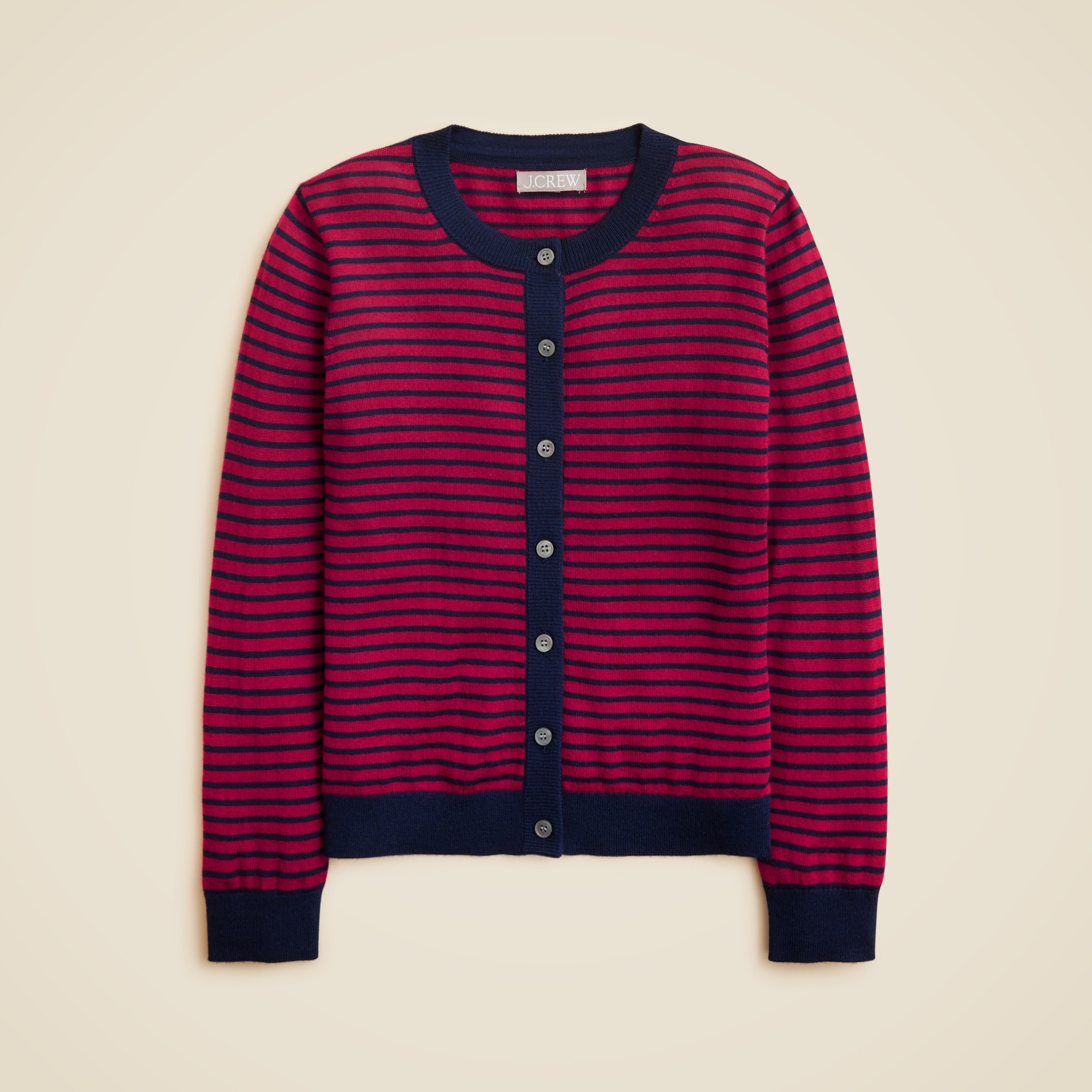 Carolyn cardigan in striped merino wool