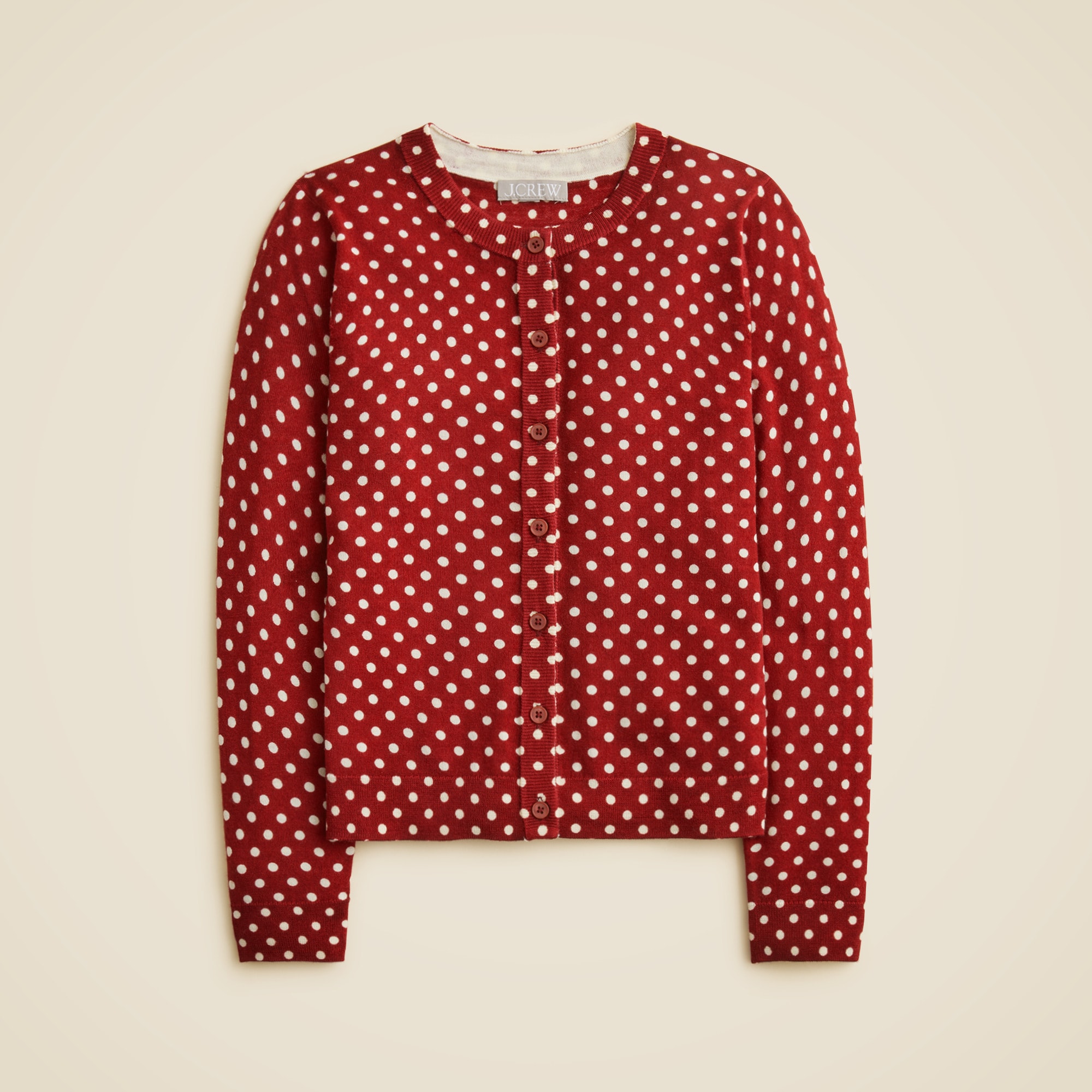 Carolyn cardigan in polka-dot merino wool