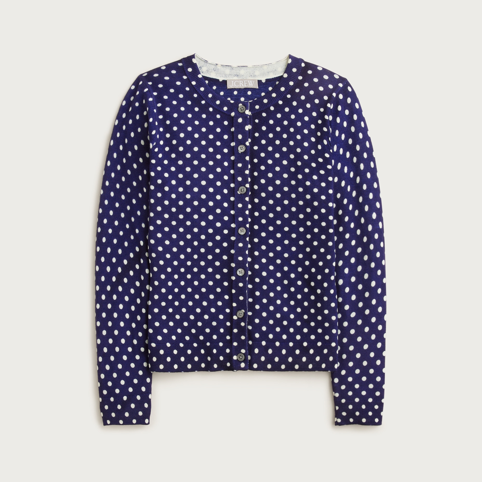  Carolyn cardigan in polka-dot merino wool