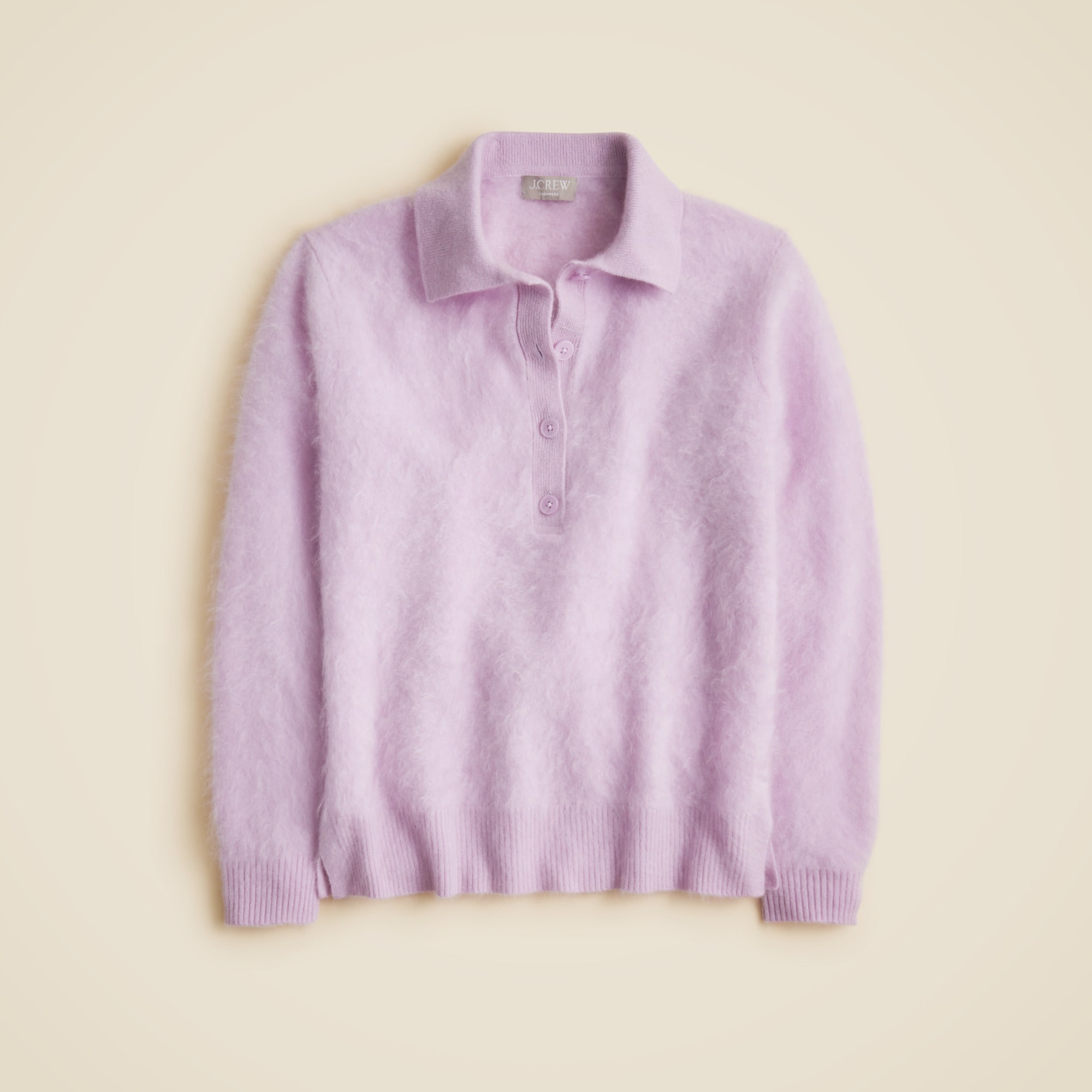  Brushed cashmere rugby sweater