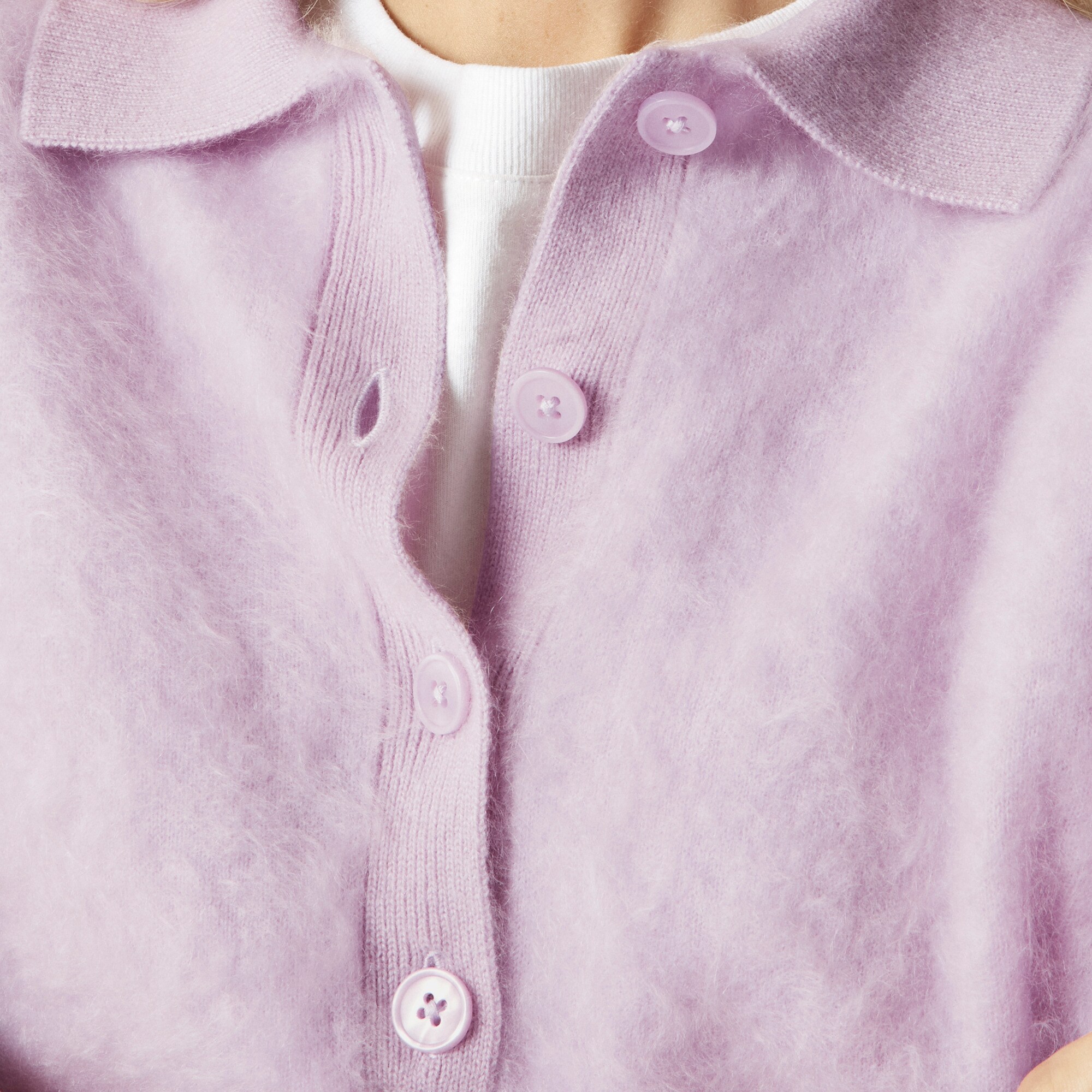 Brushed cashmere rugby sweater