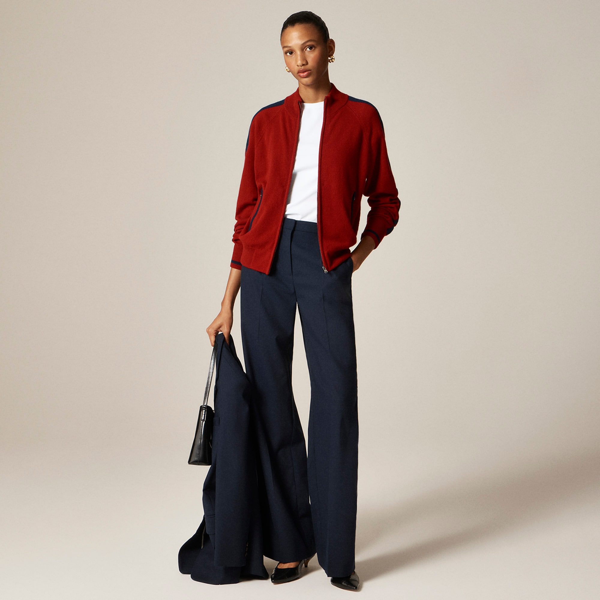Cashmere full-zip track jacket - image 4