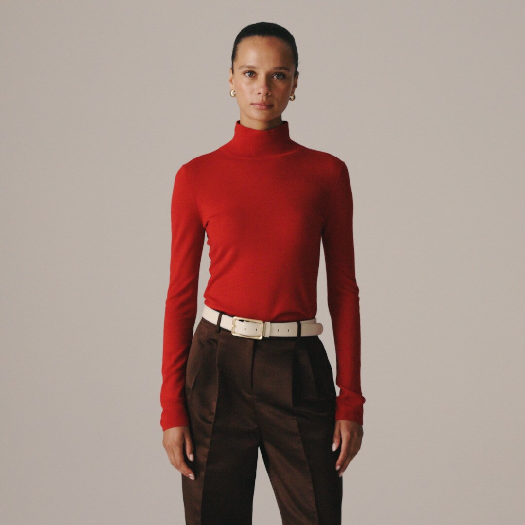 Carolyn turtleneck sweater in merino wool