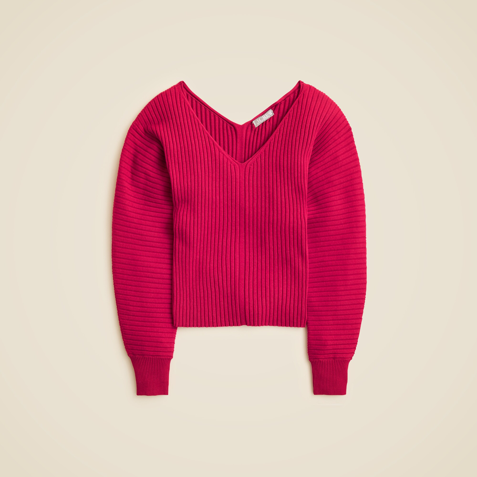  Ribbed double V-neck sweater