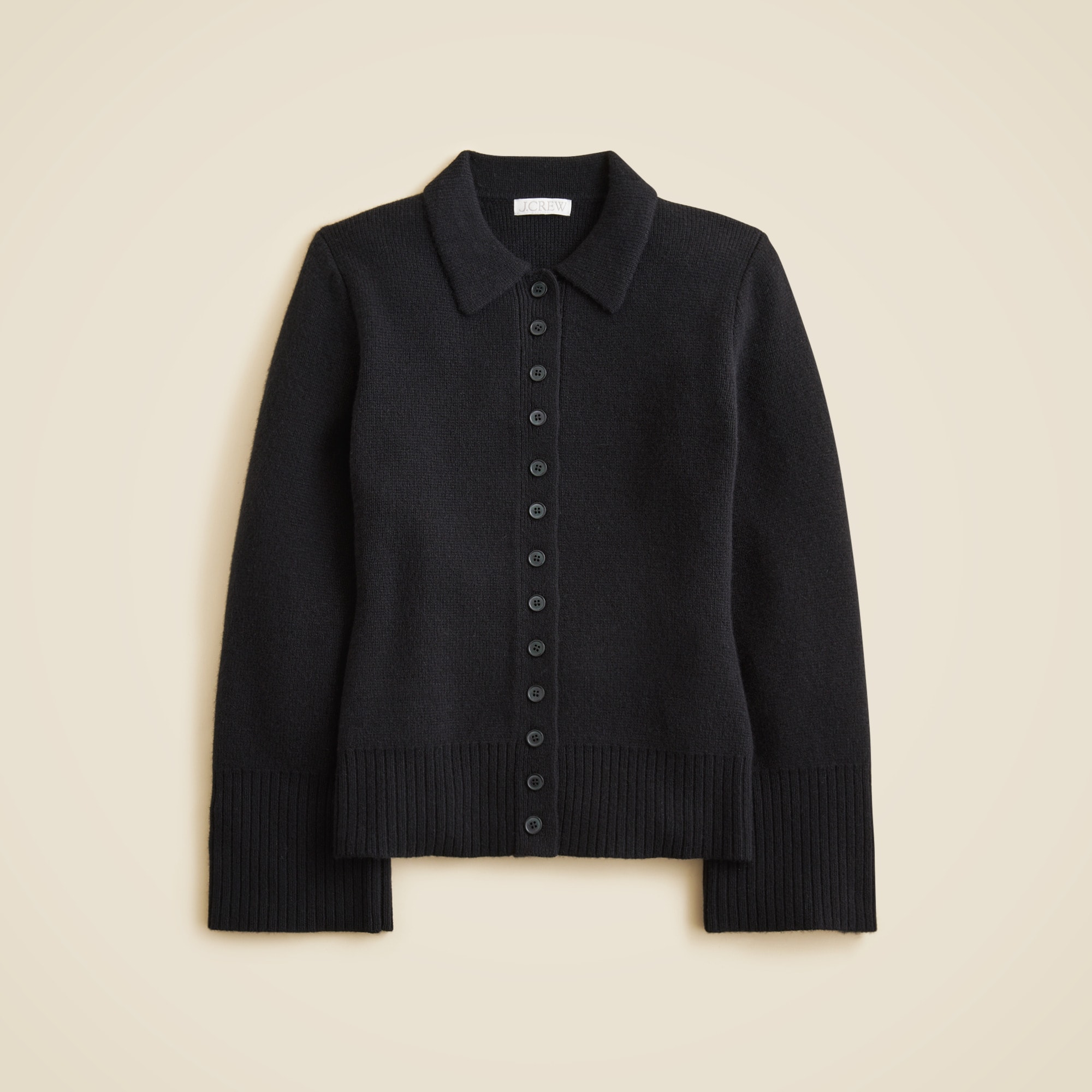 Milano-stitch cinched-waist cardigan