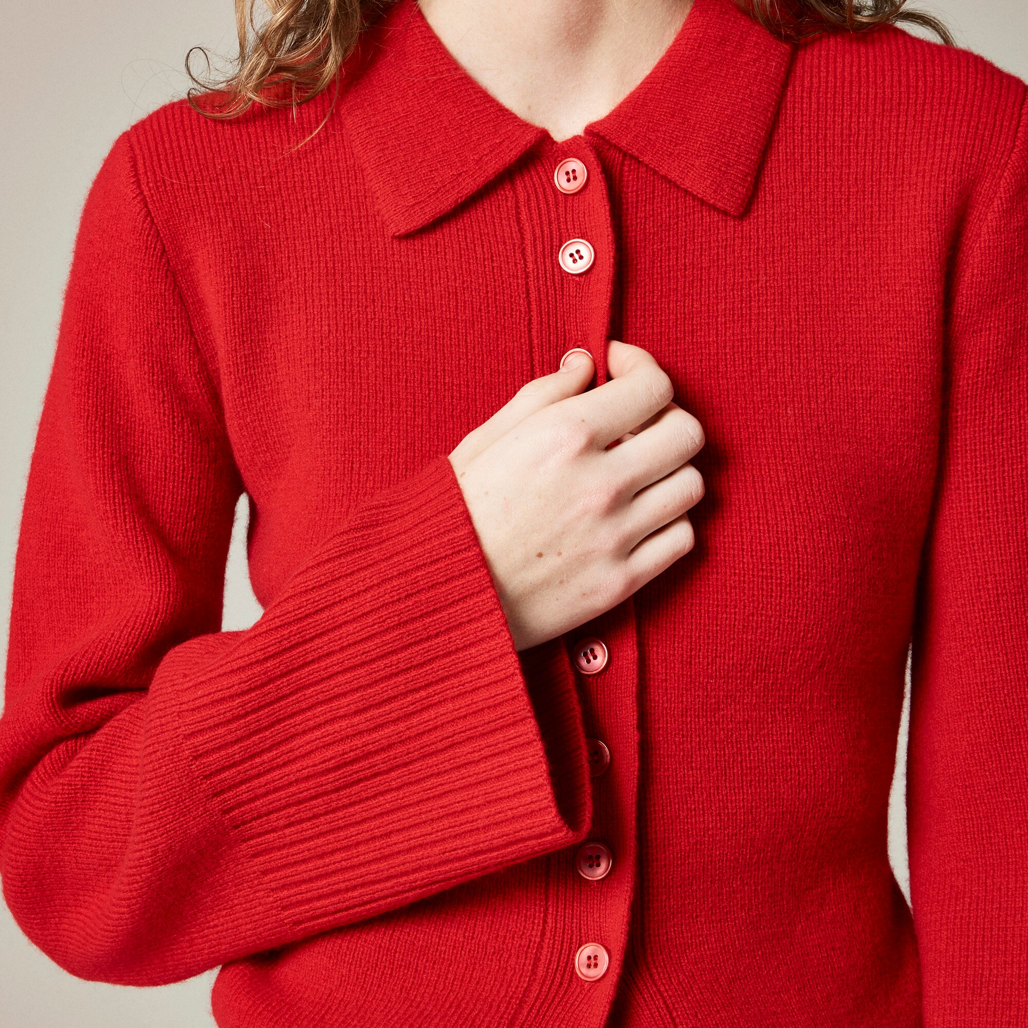 Milano-stitch cinched-waist cardigan
