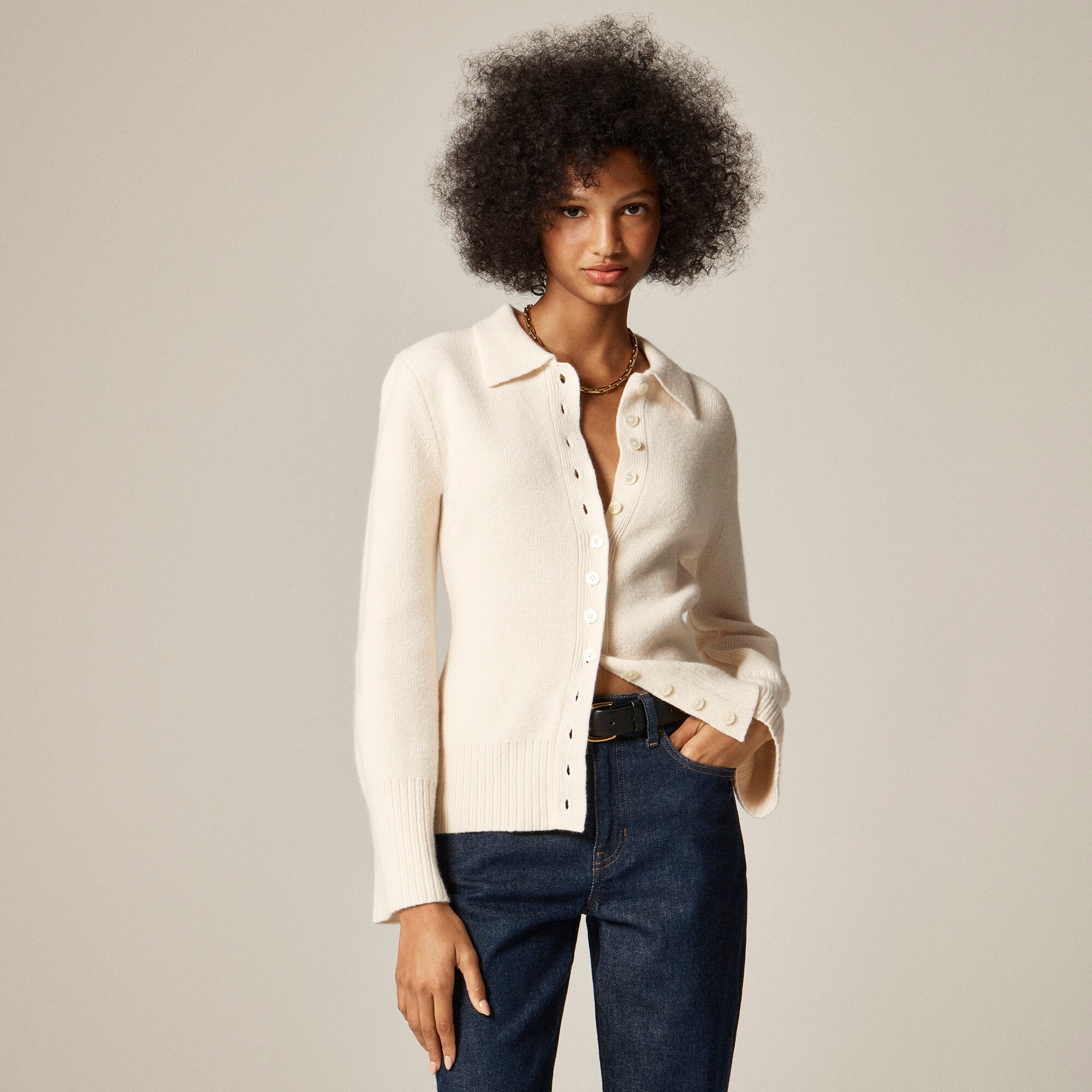 Milano-stitch Cinched-waist Cardigan For Women | J.Crew