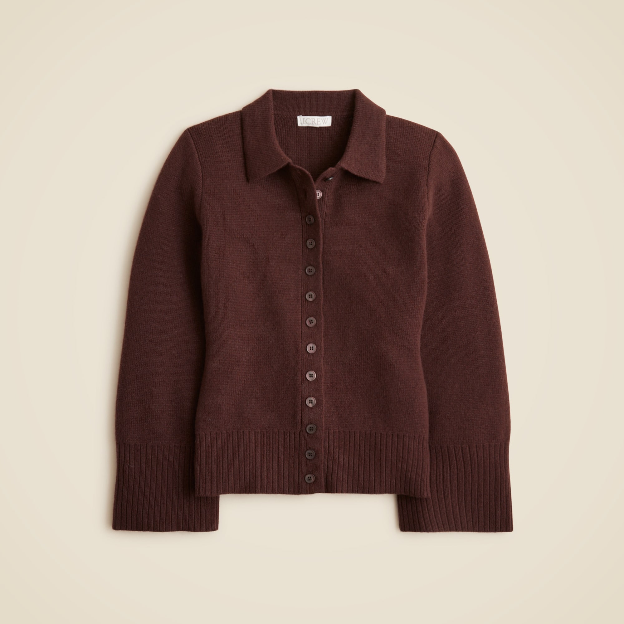 Milano-stitch cinched-waist cardigan