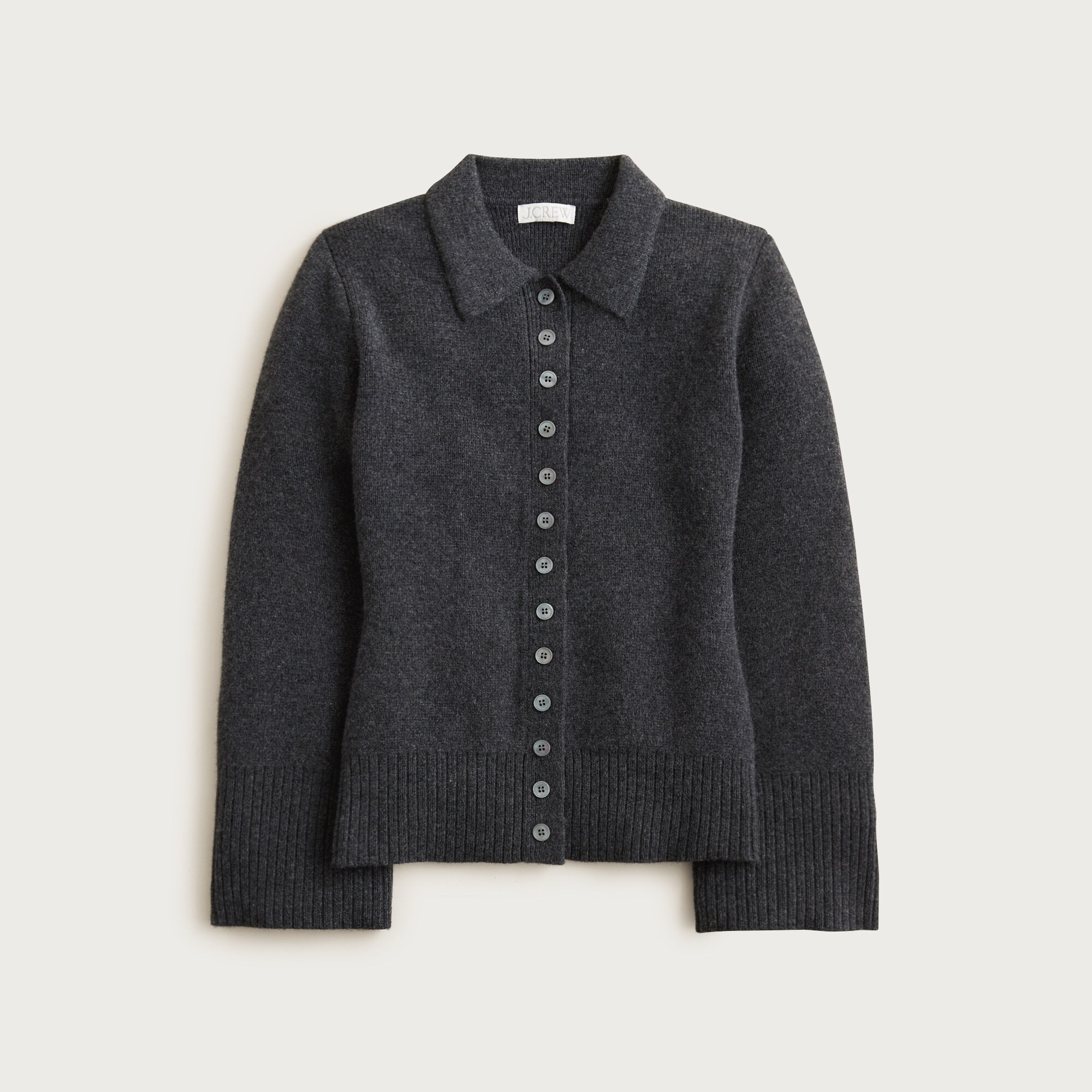 Milano-stitch cinched-waist cardigan