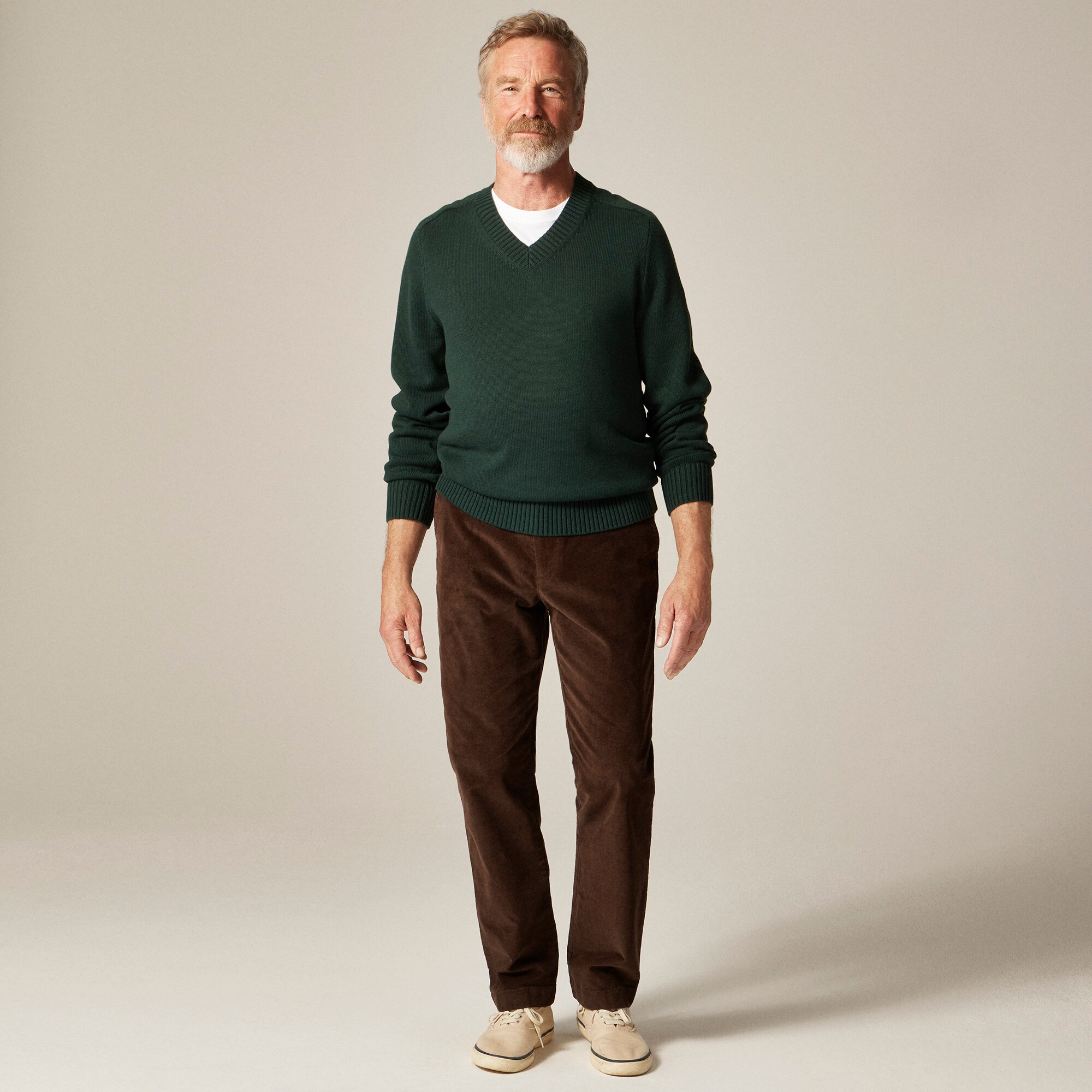 Broken-in Straight pant in stretch corduroy