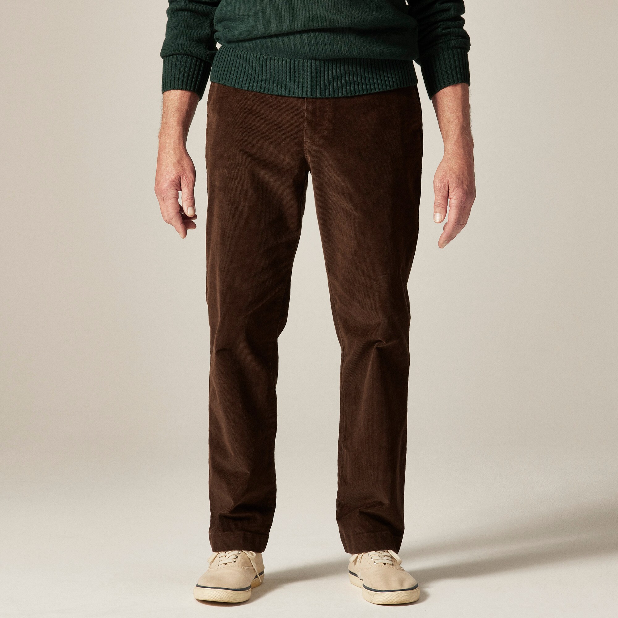 Broken-in Straight pant in stretch corduroy
