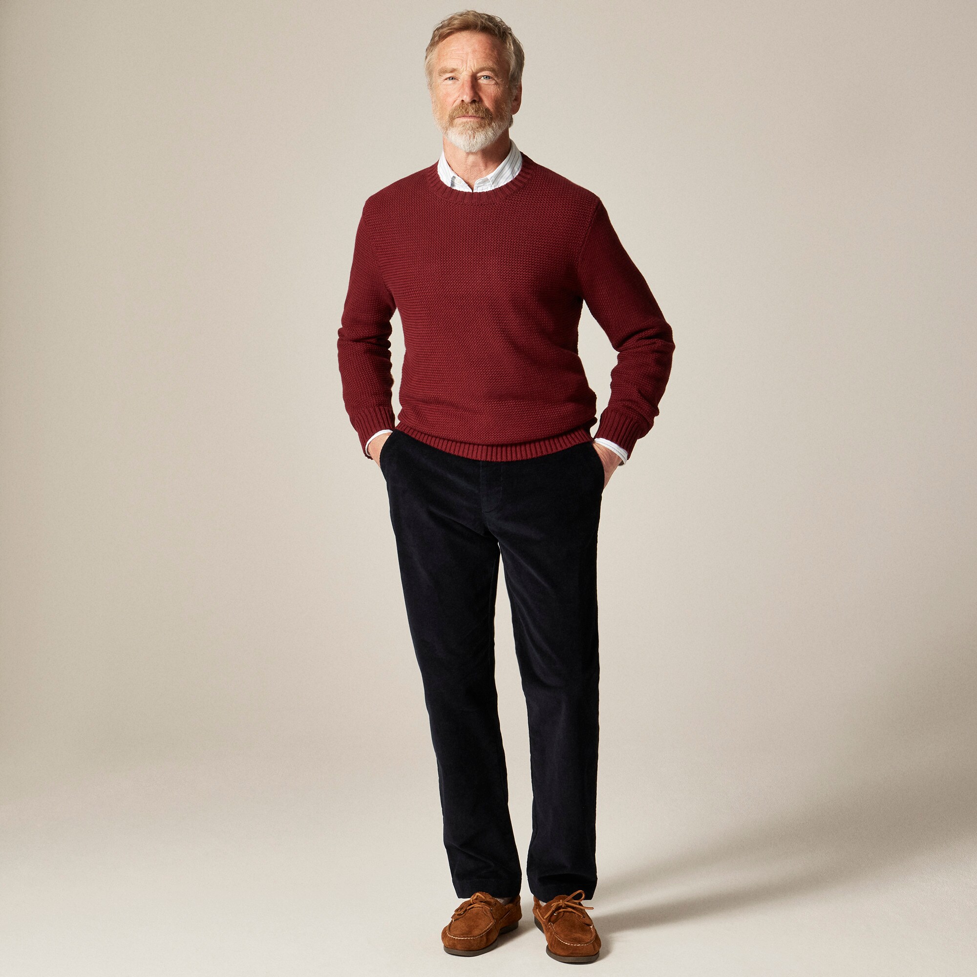 Broken-in Straight pant in stretch corduroy