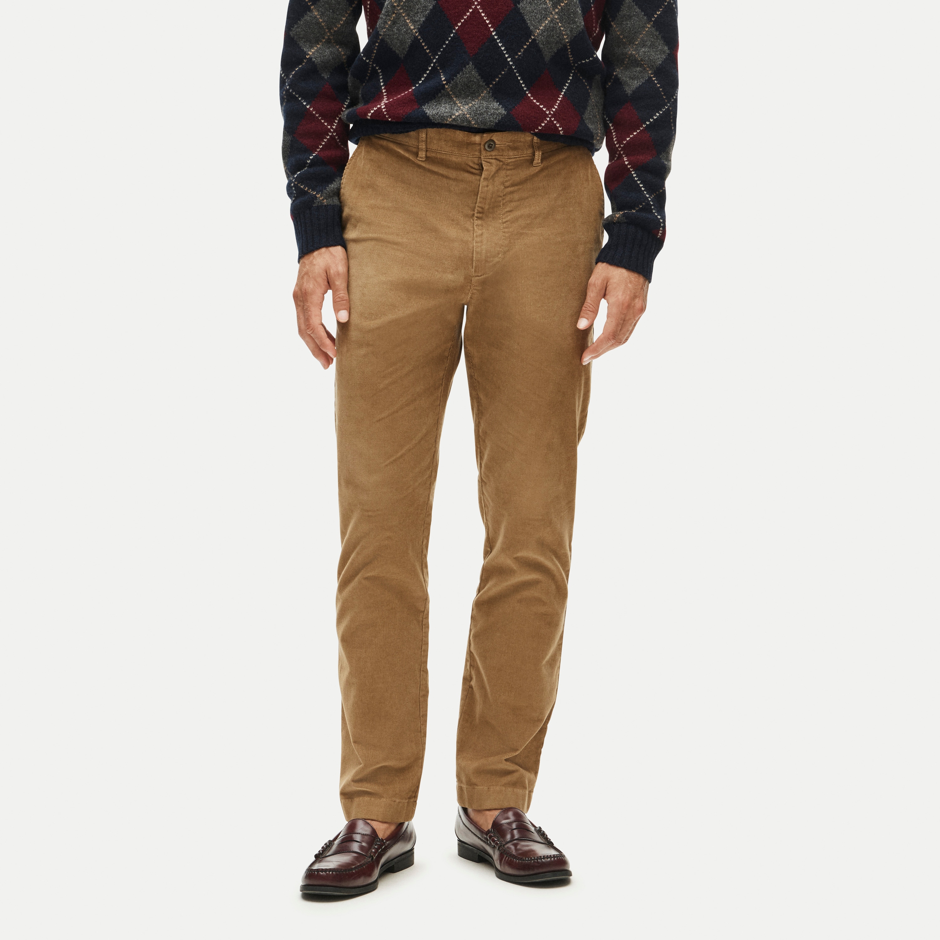 Broken-in Straight pant in stretch corduroy