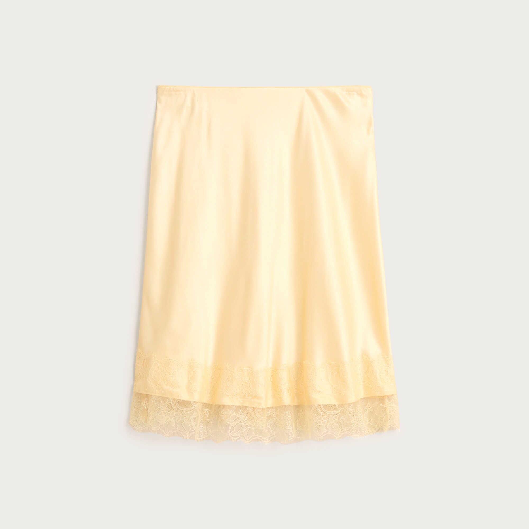  Gwen lace-trim slip skirt in luster charmeuse