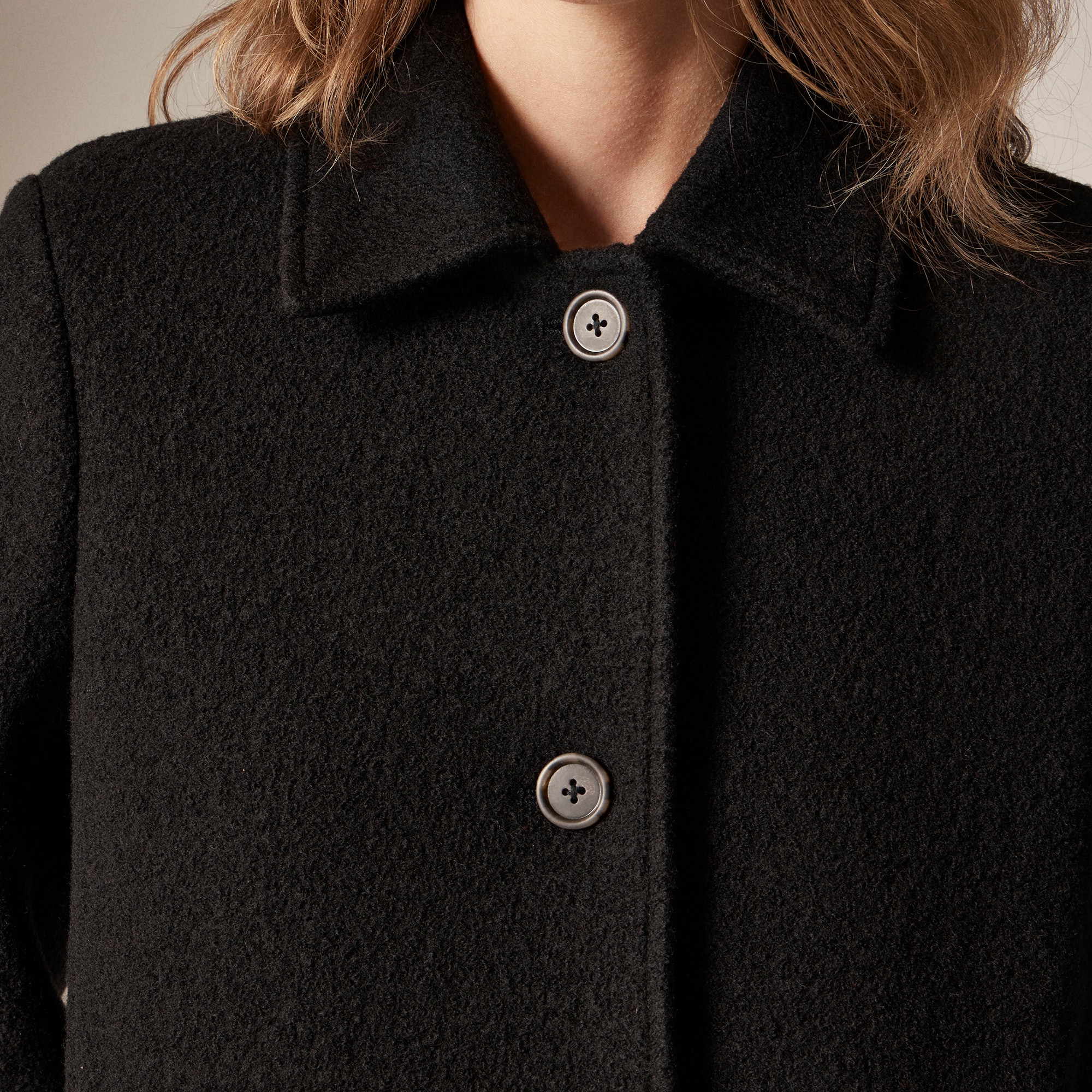 Car coat in Italian boiled wool - image 3