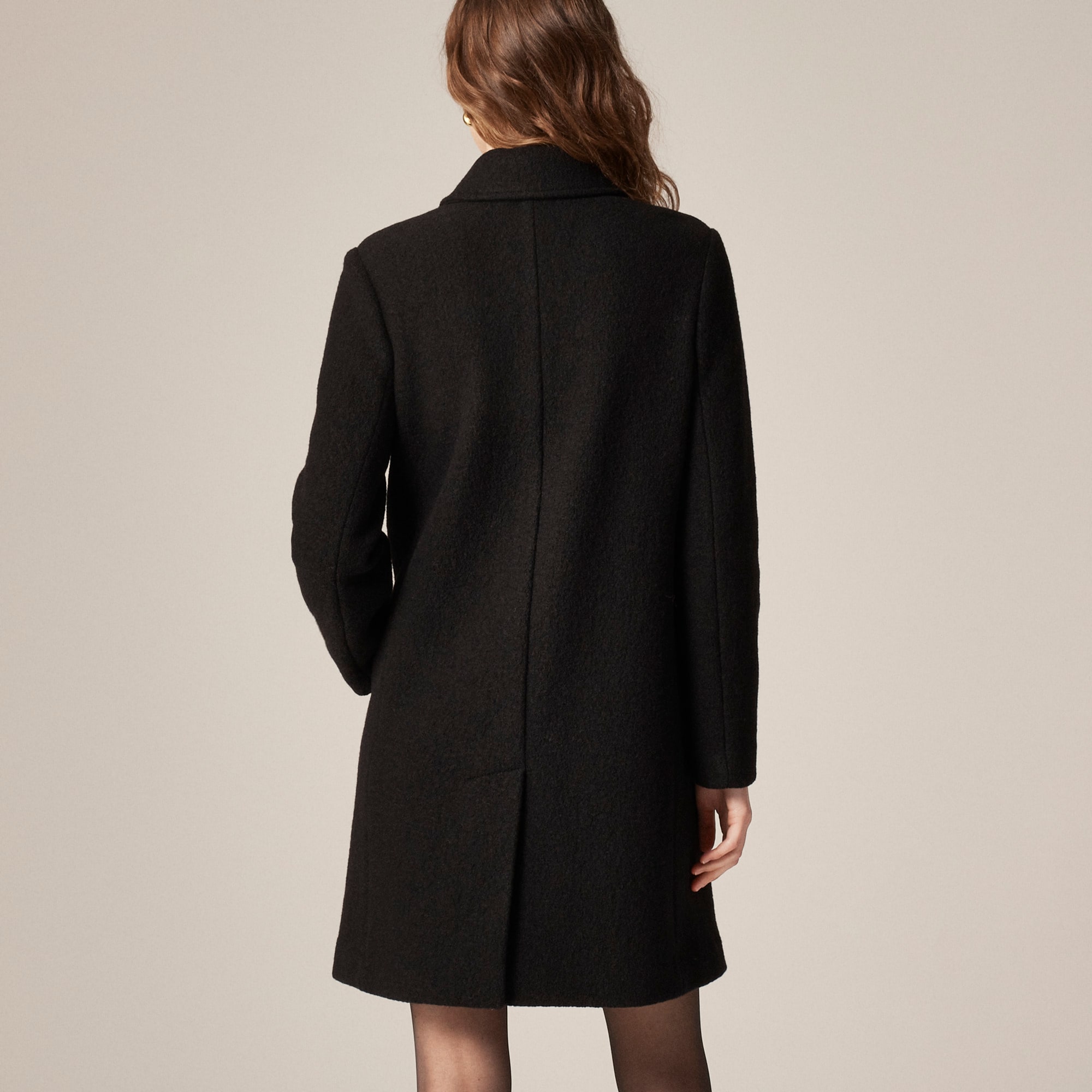 Car coat in Italian boiled wool