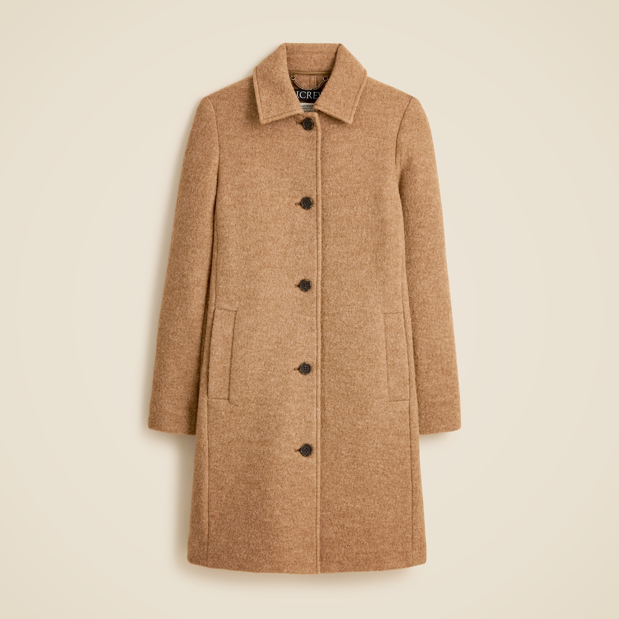 Car coat in Italian boiled wool