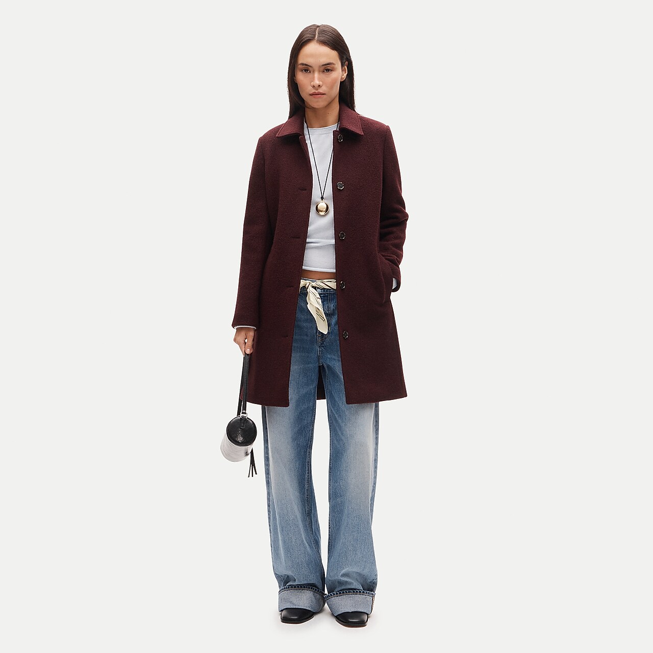 Car coat in Italian boiled wool by J.Crew