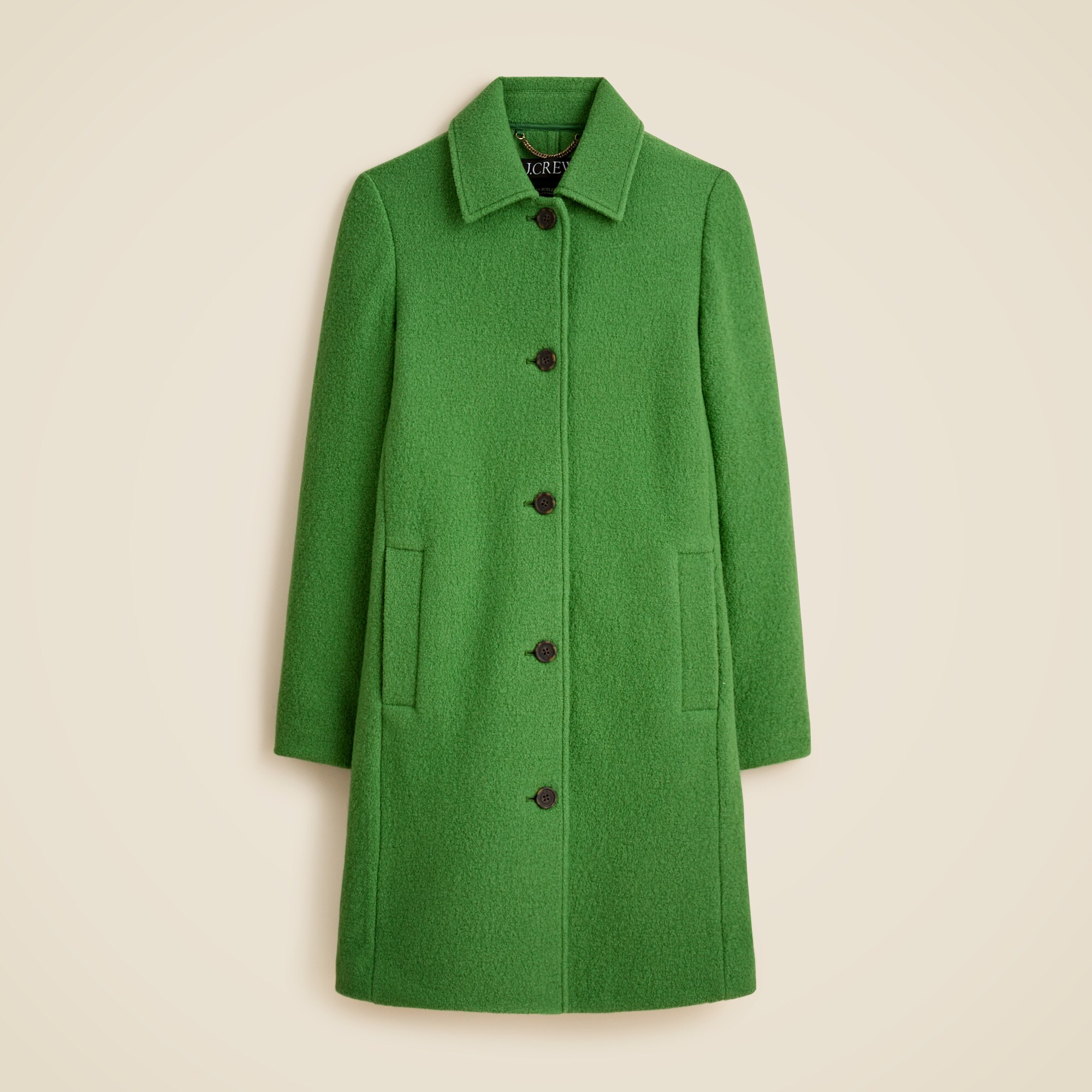 Car coat in Italian boiled wool