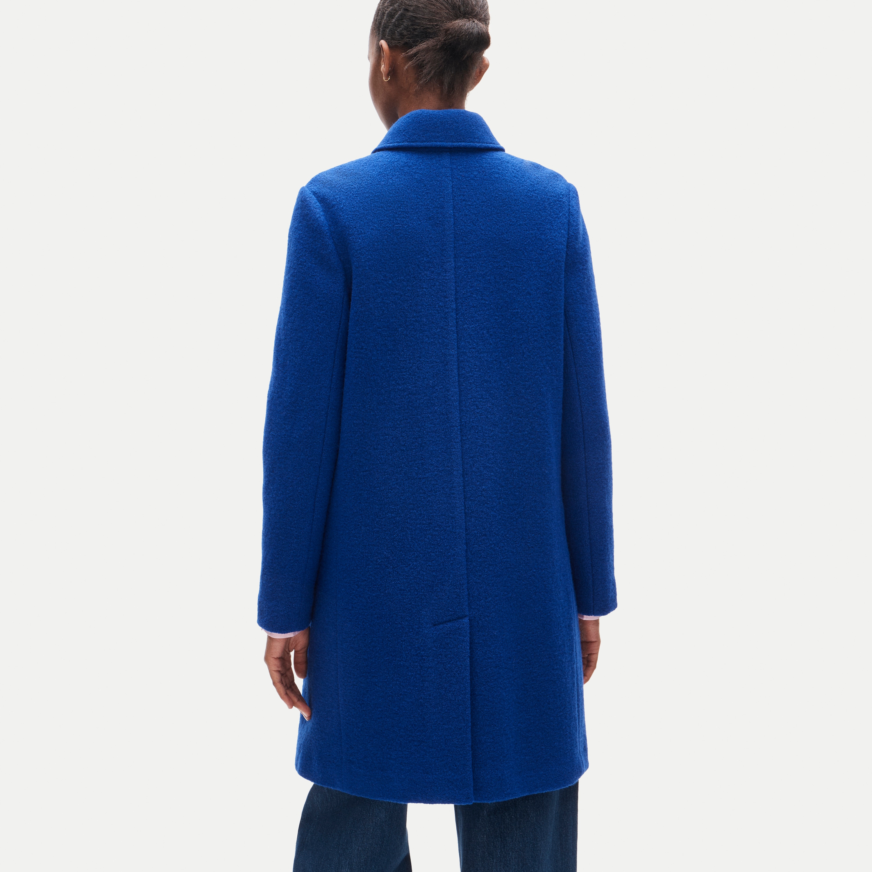 Car coat in Italian boiled wool