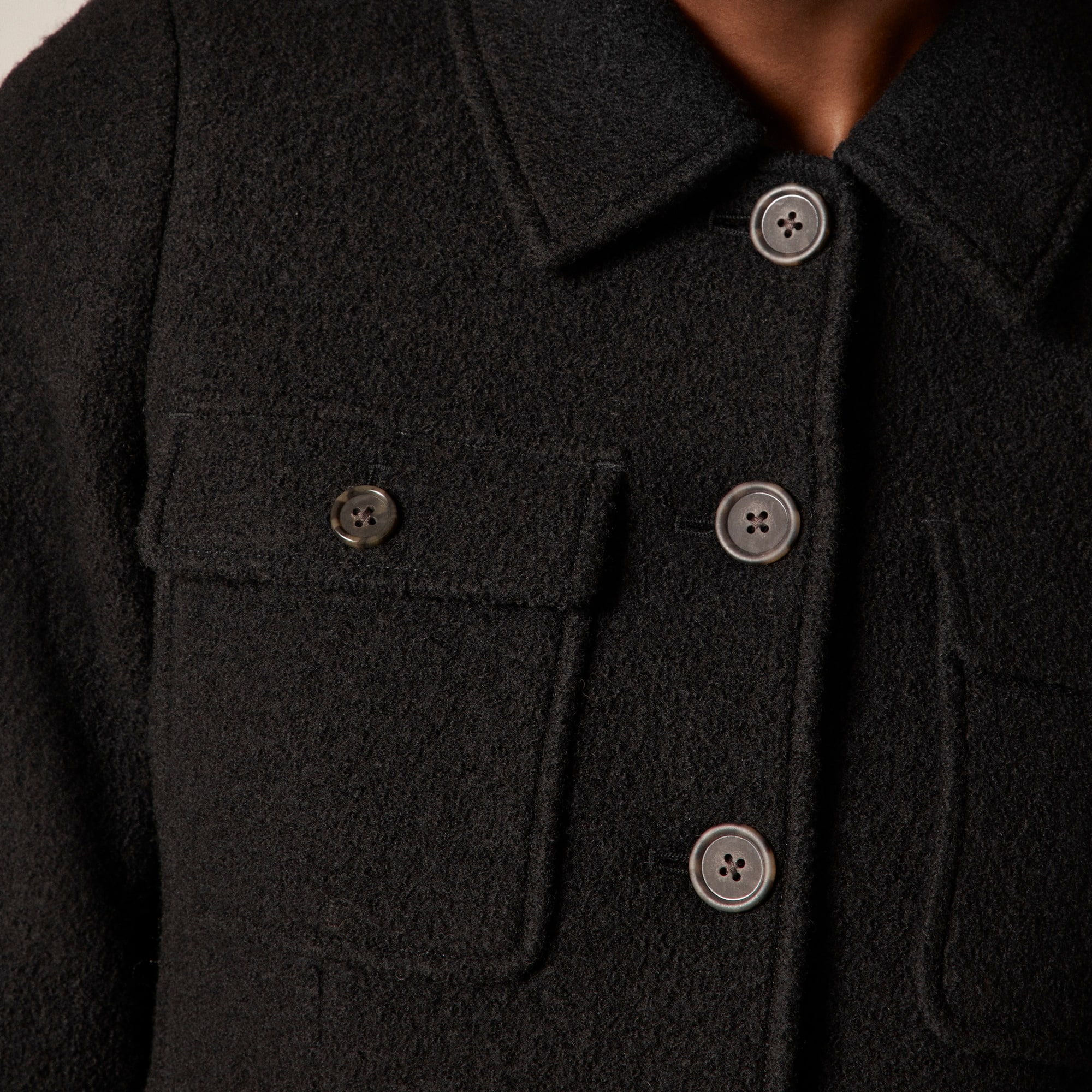 Lady jacket in Italian boiled wool - image 5
