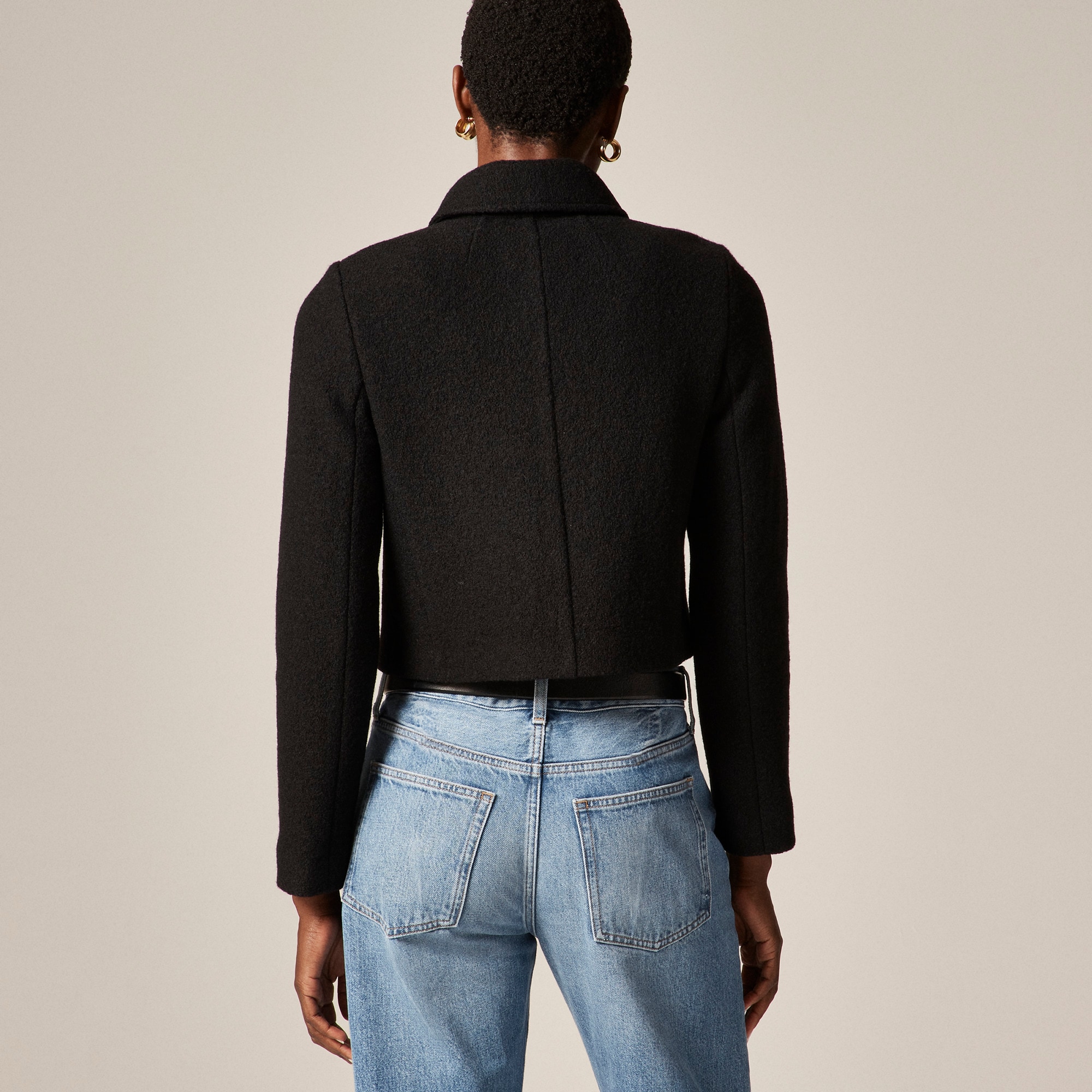 Lady jacket in Italian boiled wool