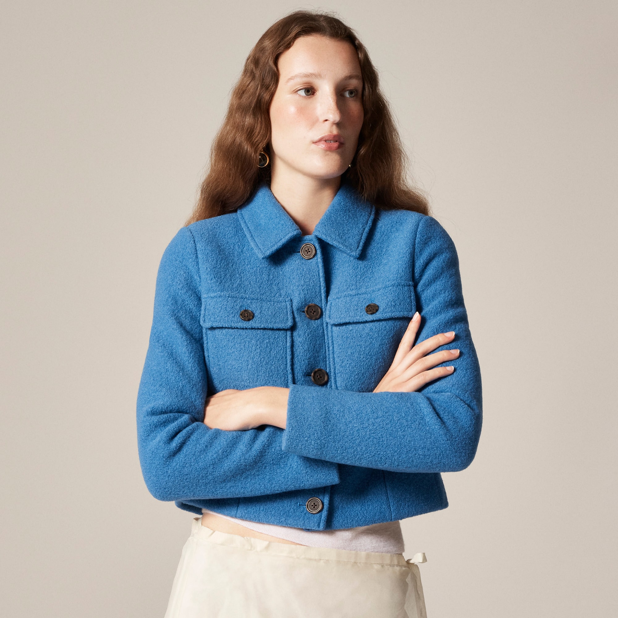 Lady jacket in Italian boiled wool