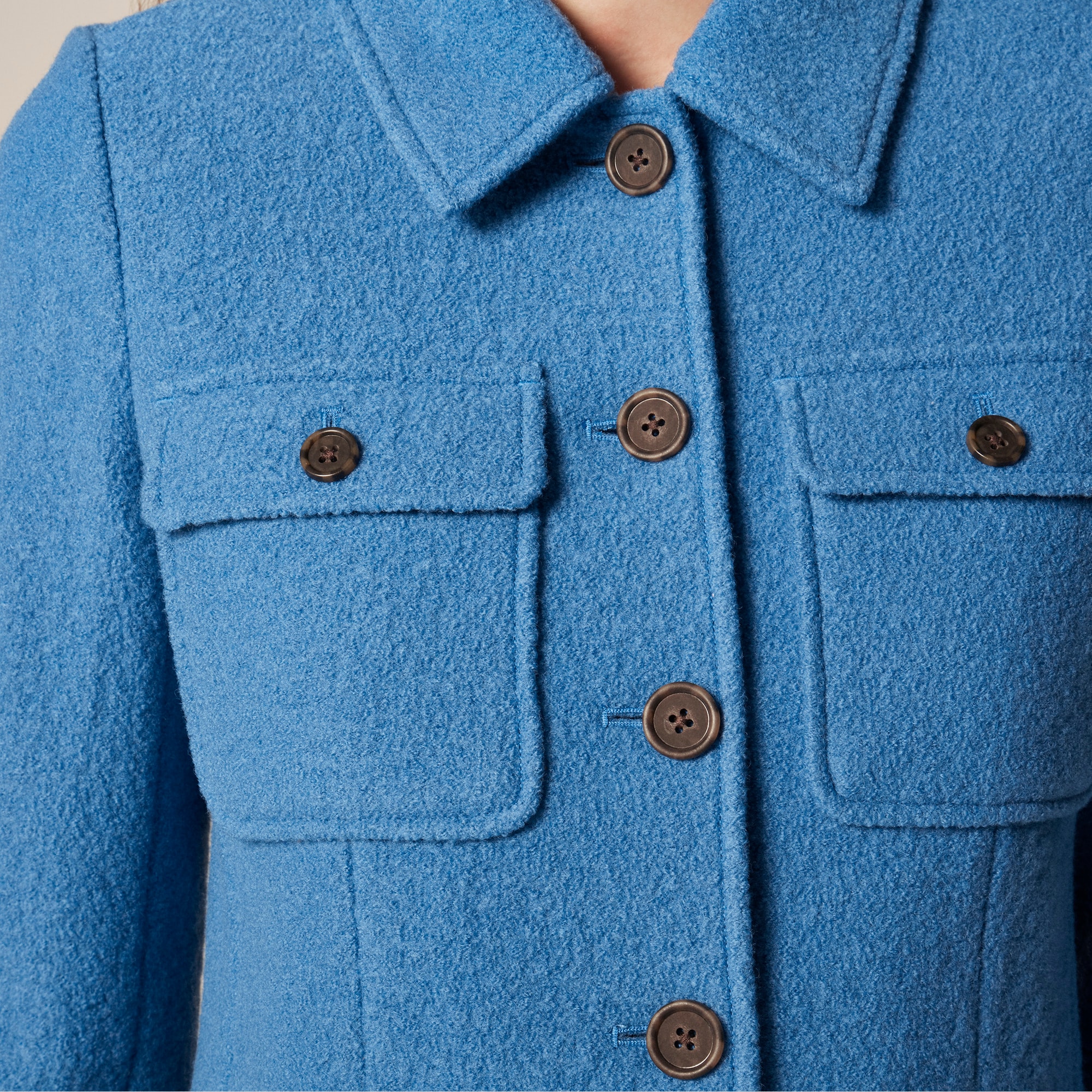 Lady jacket in Italian boiled wool