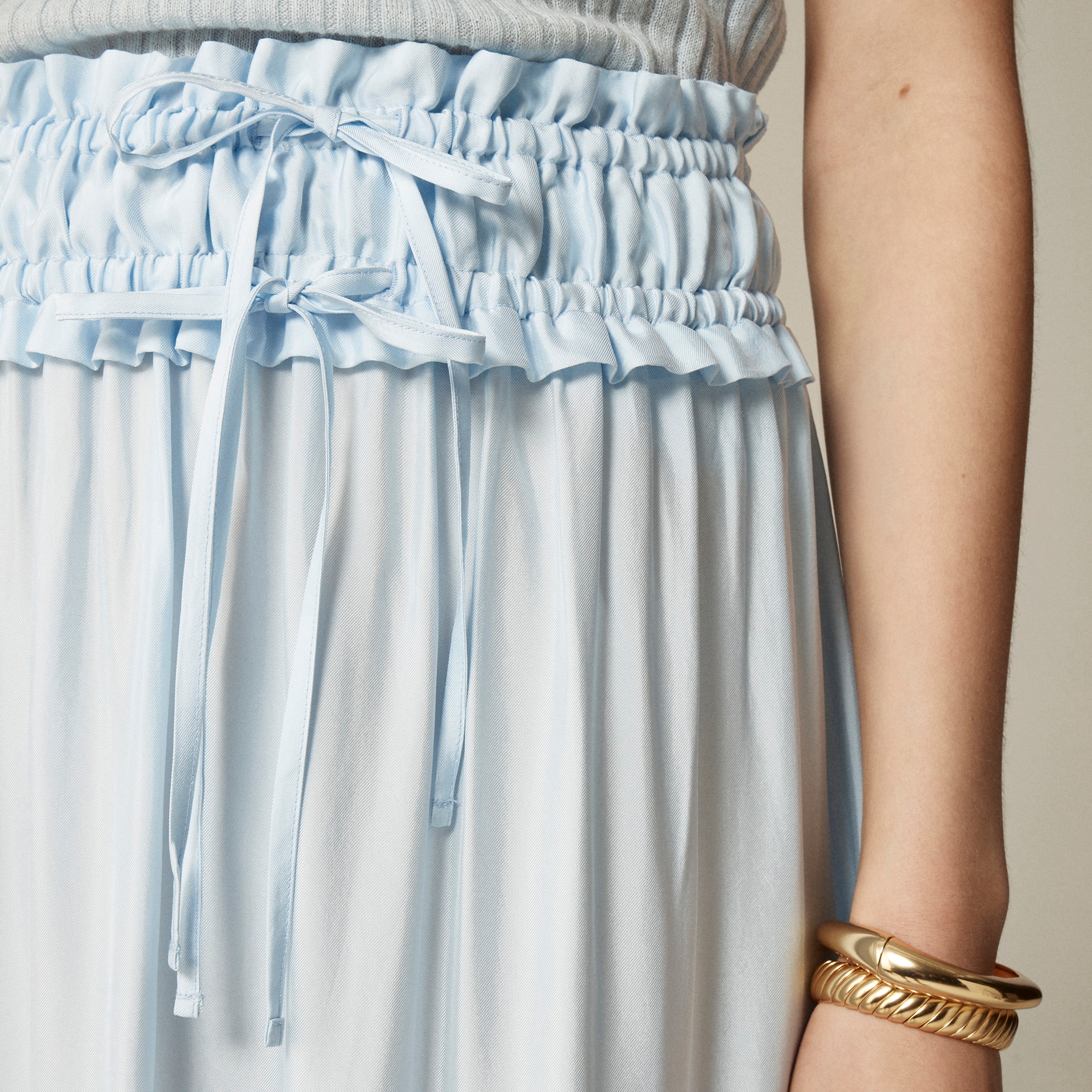 Smocked-waist midi skirt - image 4