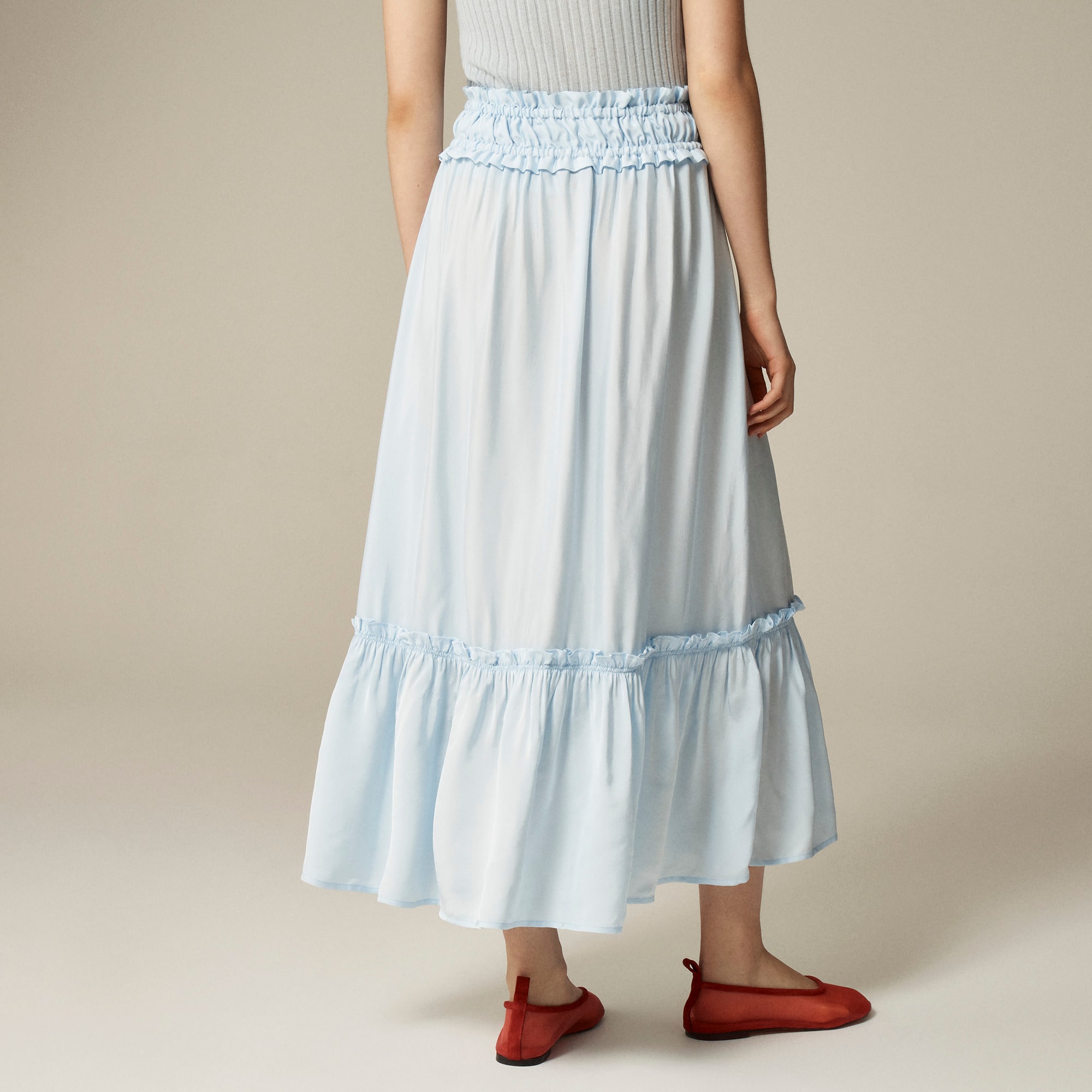 Smocked-waist midi skirt - image 5