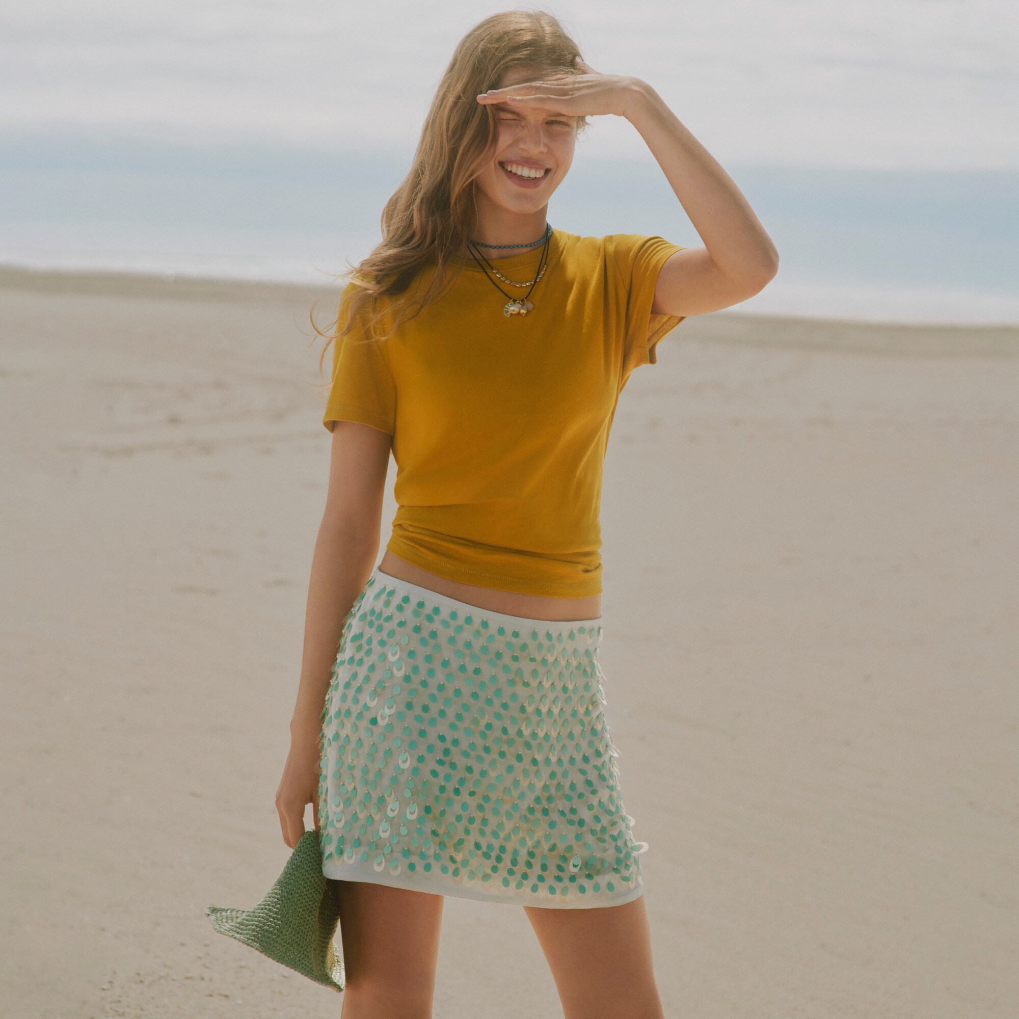 Collection teardrop sequin mini skirt