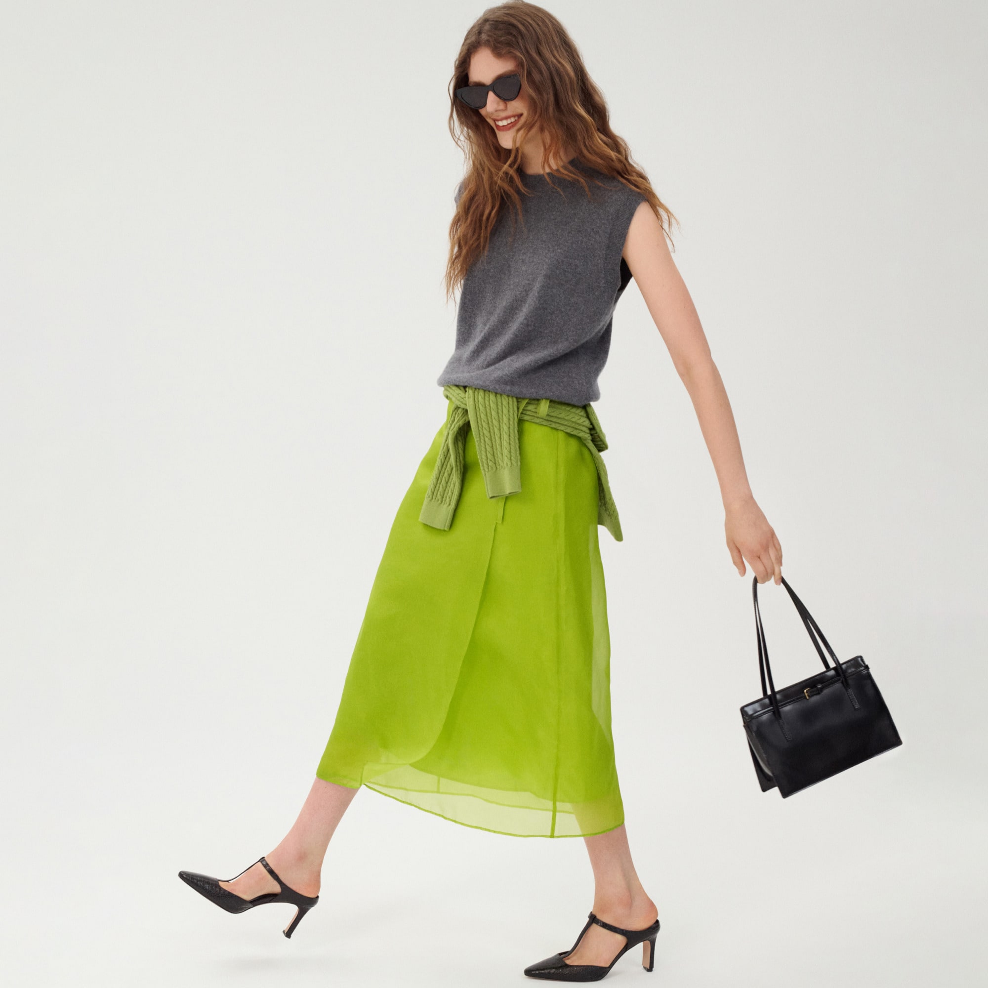 bluelea wrap culotte skirt ブラック36 新品未使用 Satin Slip Skirt in Women | Vince