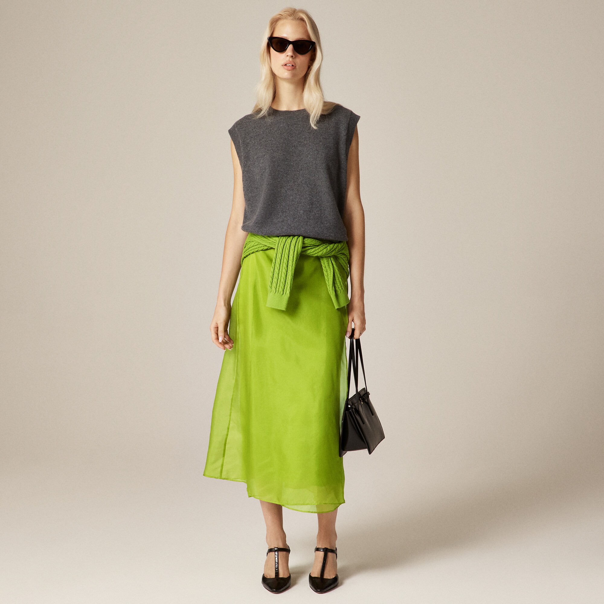 Collection Wrap Skirt In Silk Organza For Women | J.Crew display picture 1