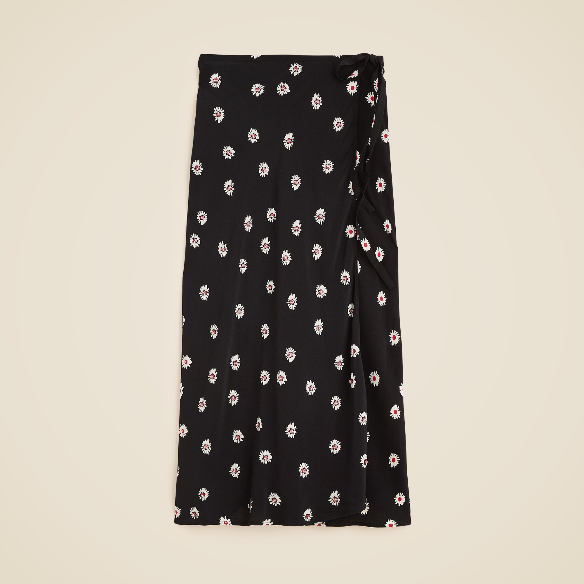 Collection embellished wrap skirt in crepe de chine