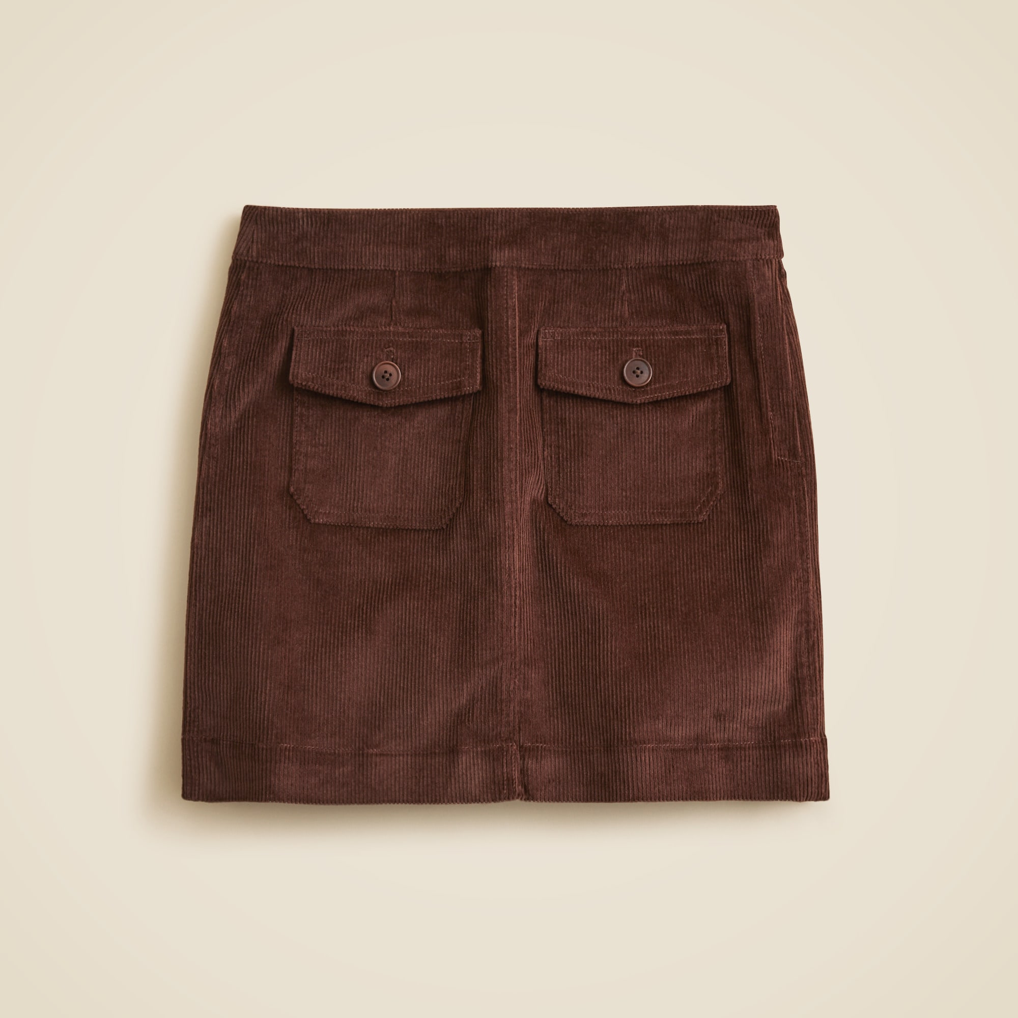 womens Patch-pocket mini skirt in corduroy