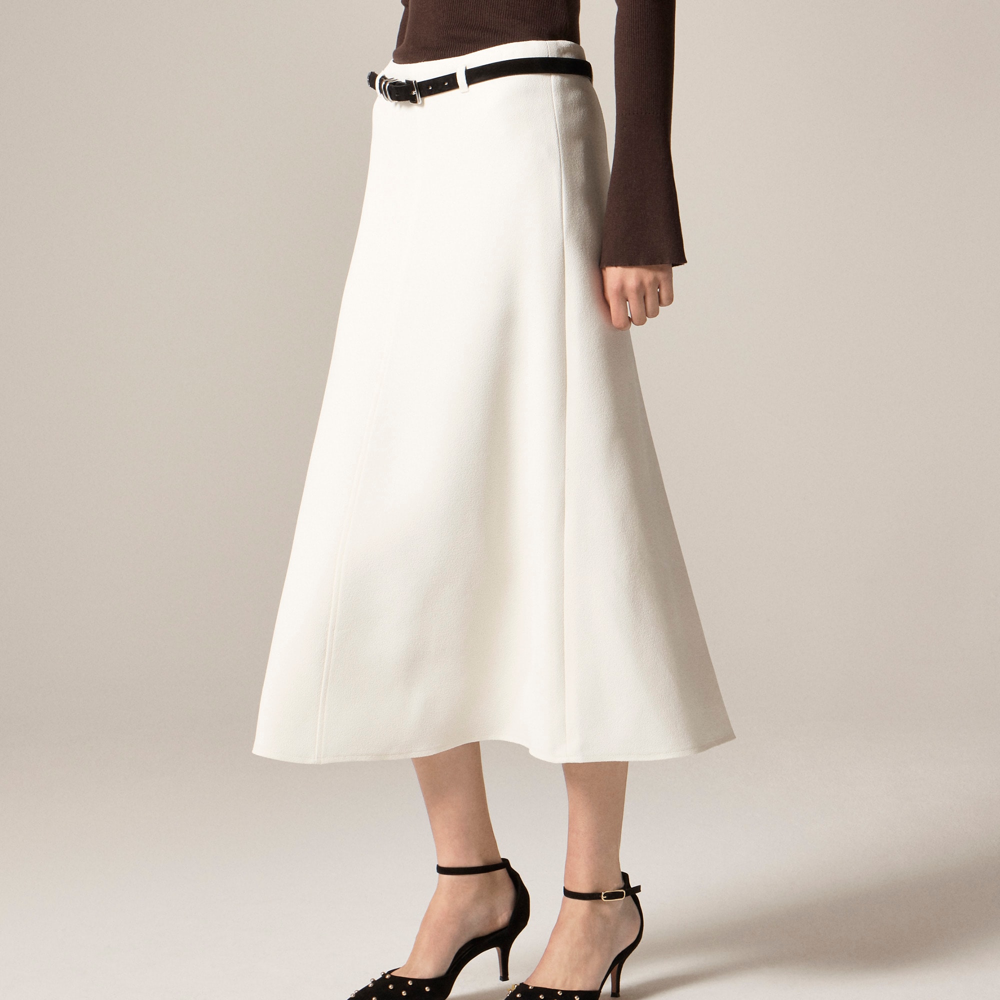 A-line skirt in bouclé