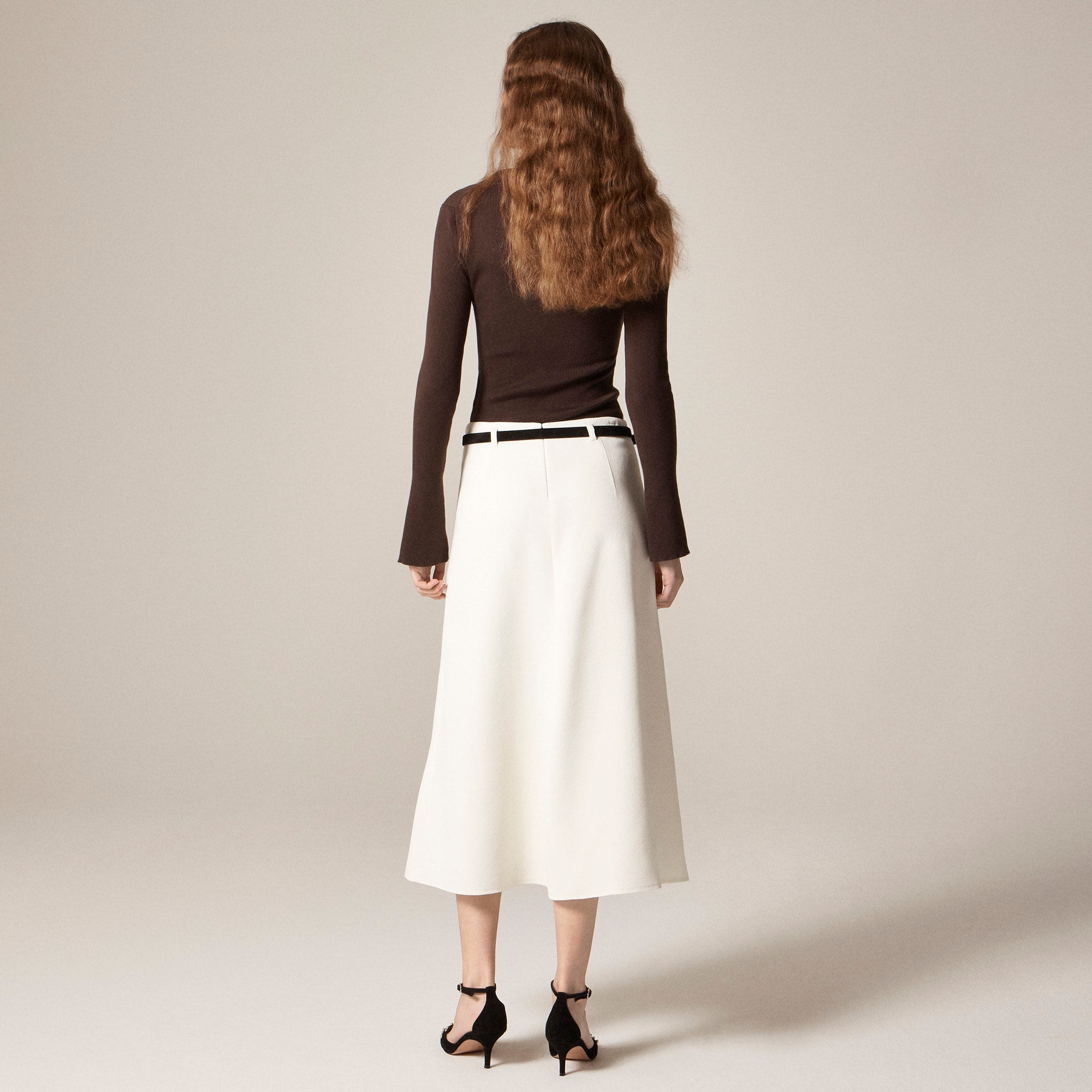A-line skirt in bouclé