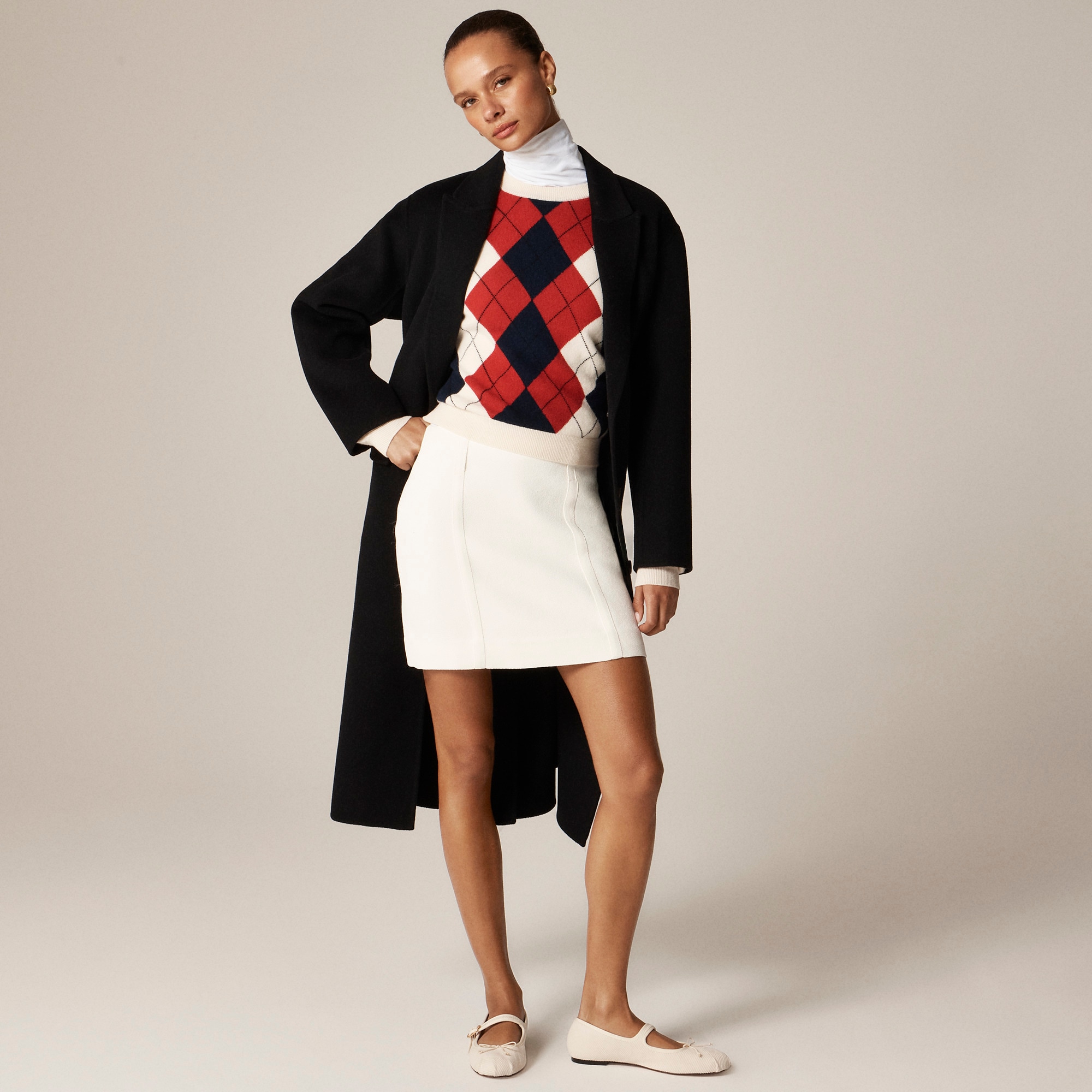Mini skirt in bouclé