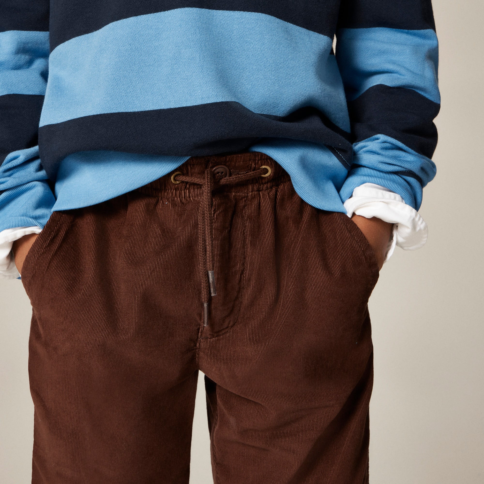 Boys' Pier pant in lightweight corduroy
