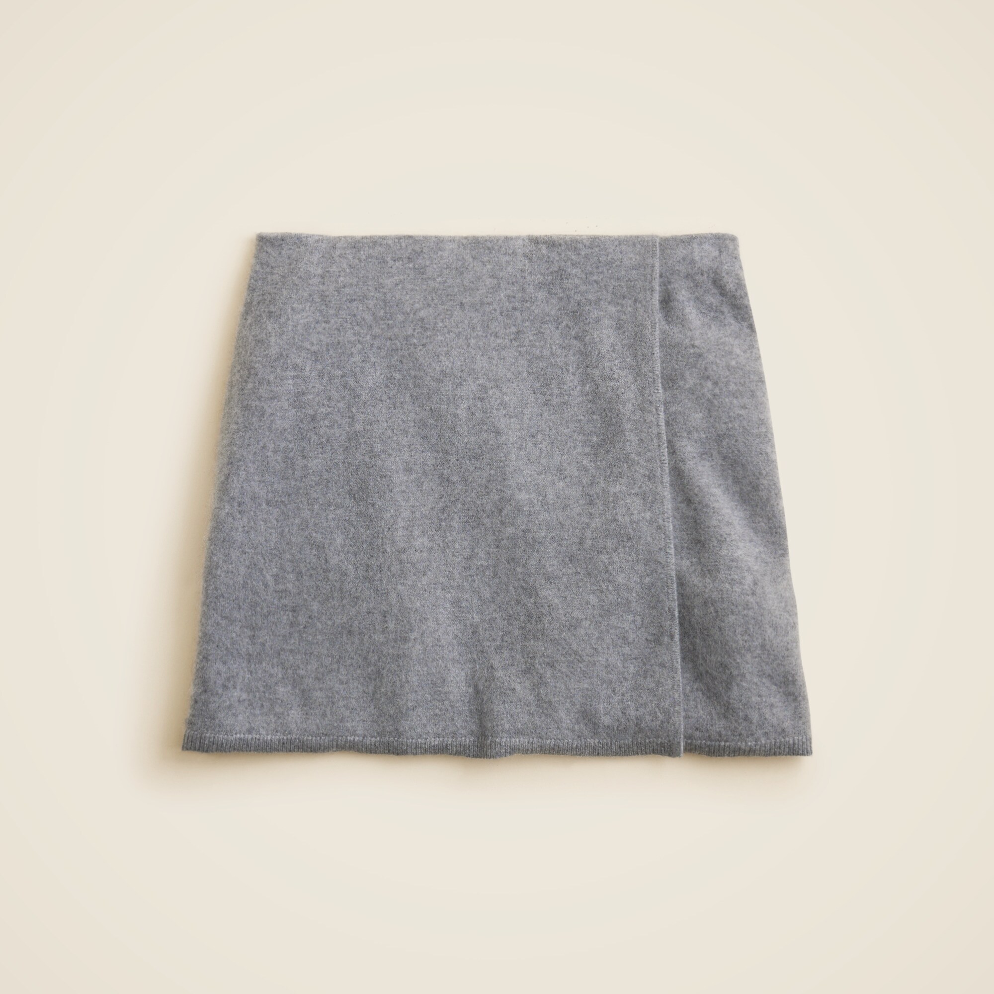Brushed Cashmere Faux-wrap Mini Skirt For Women | J.Crew