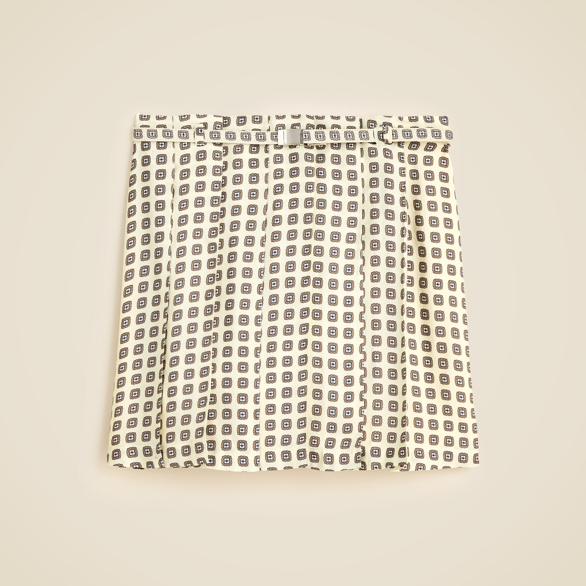 Pleated Prep Skirt In Foulard Print For Women | J.Crew