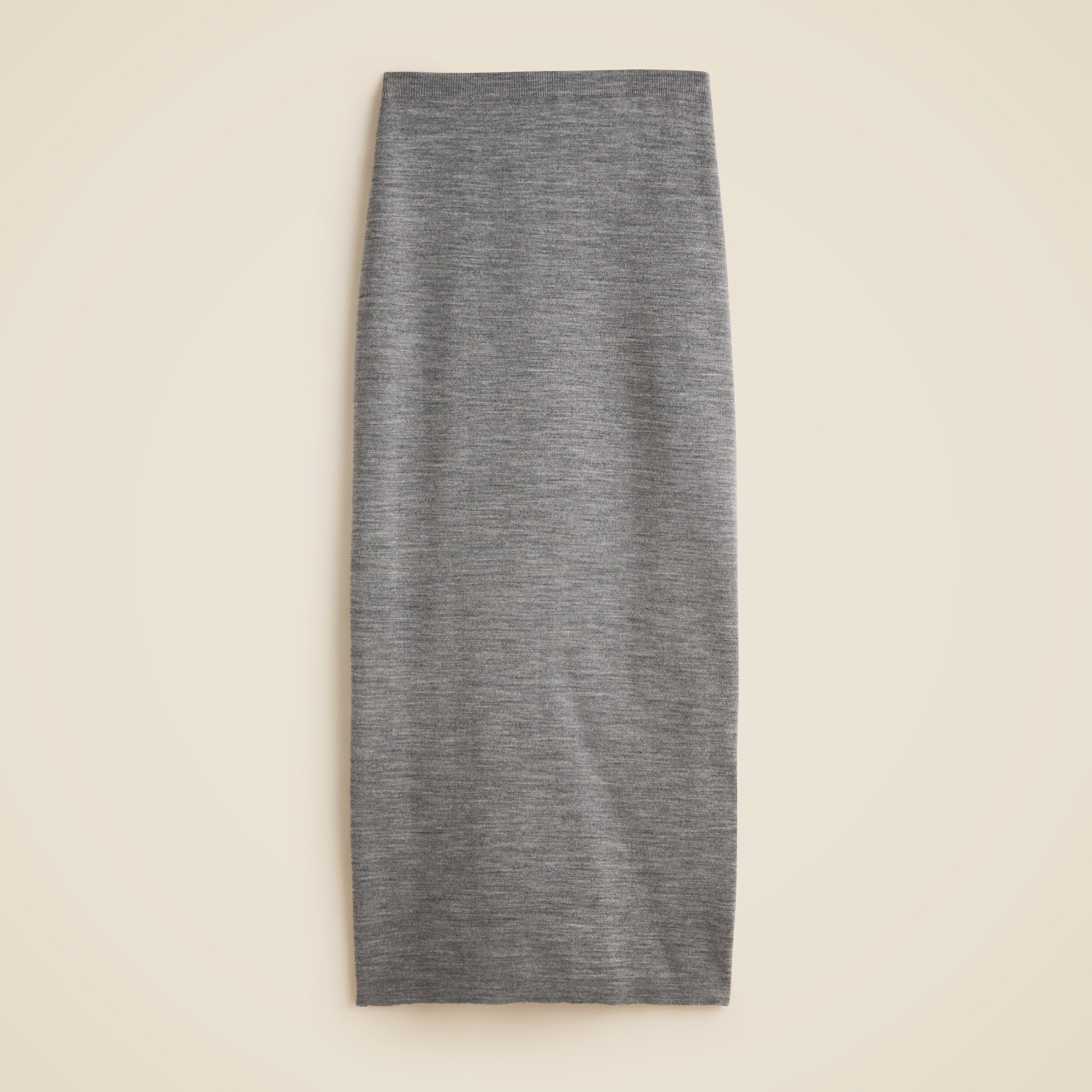 Sweater midi skirt in double-faced merino wool blend