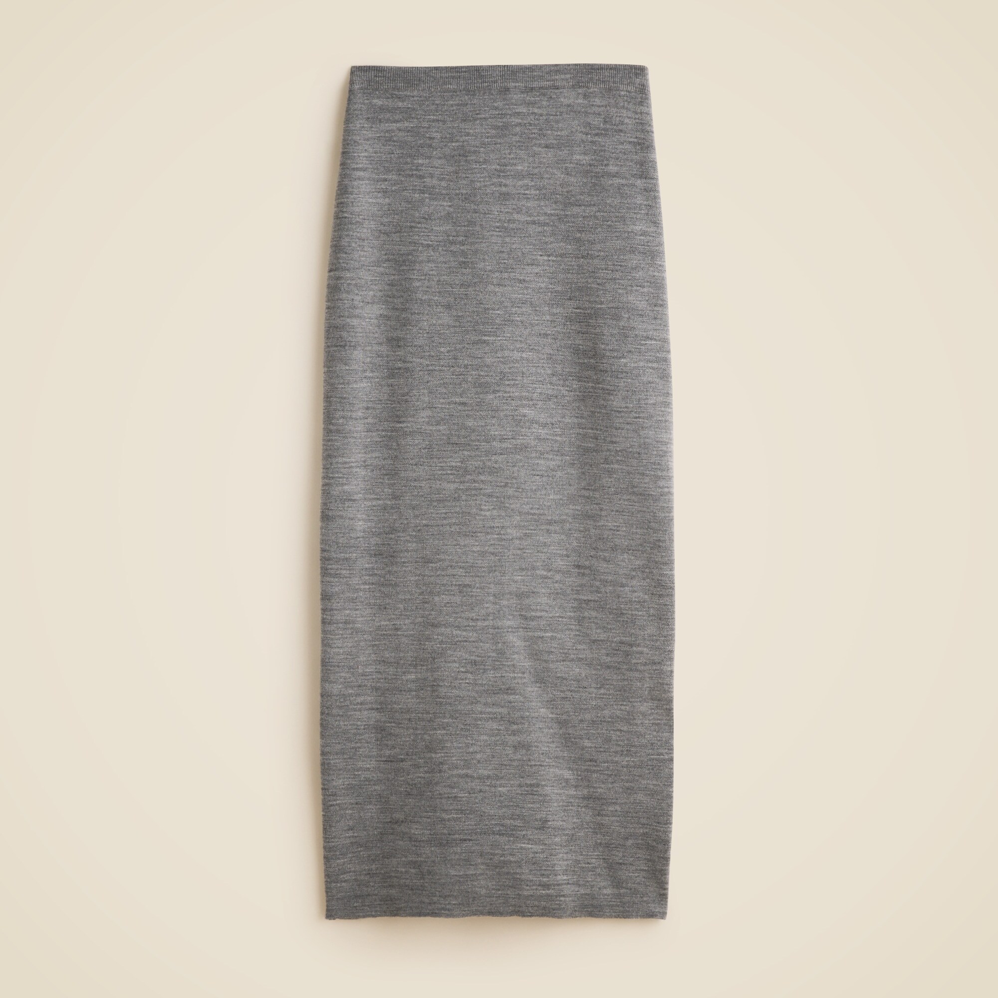 Sweater midi skirt in double-faced merino wool