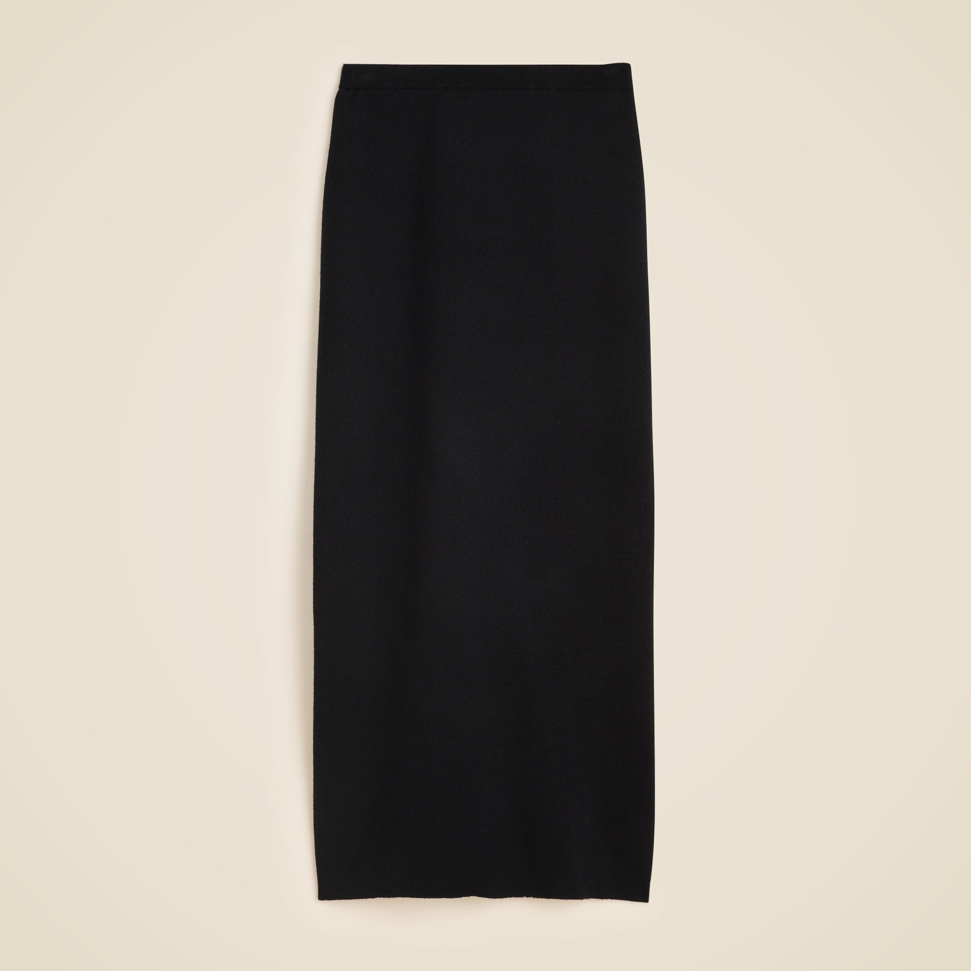 Sweater midi skirt in double-faced merino wool blend